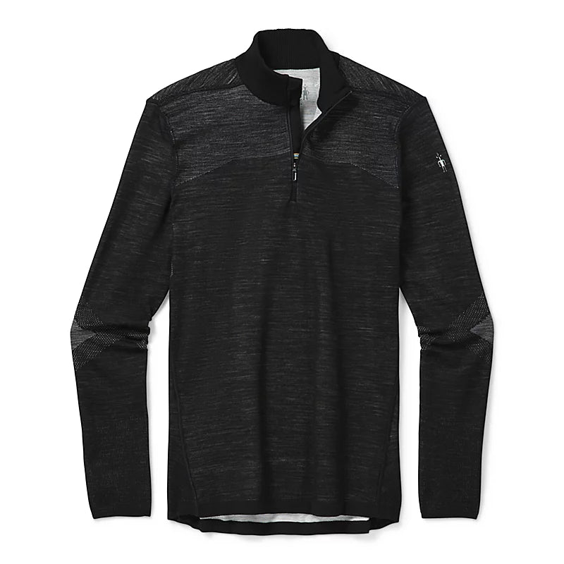 Men's Intraknit™ Thermal Merino Base Layer 1/4 Zip - Black & White | Moisture-Wicking Winter Underwear for Skiing, Hiking & Outdoor Activities