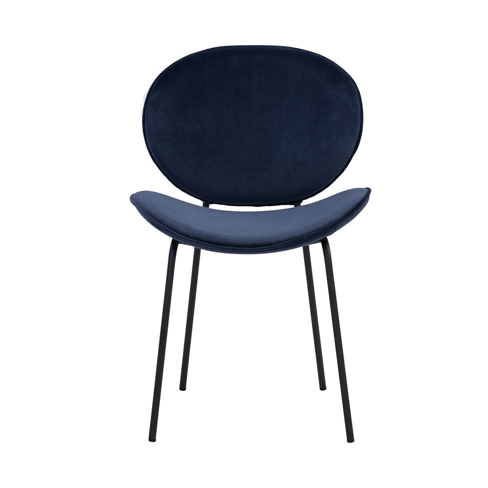 Luxury Blue Velvet Dining Chair - Modern Upholstered Kitchen & Dining Room Chair for Home Decor - Perfect for Elegant Dining, Entertaining & Office Use