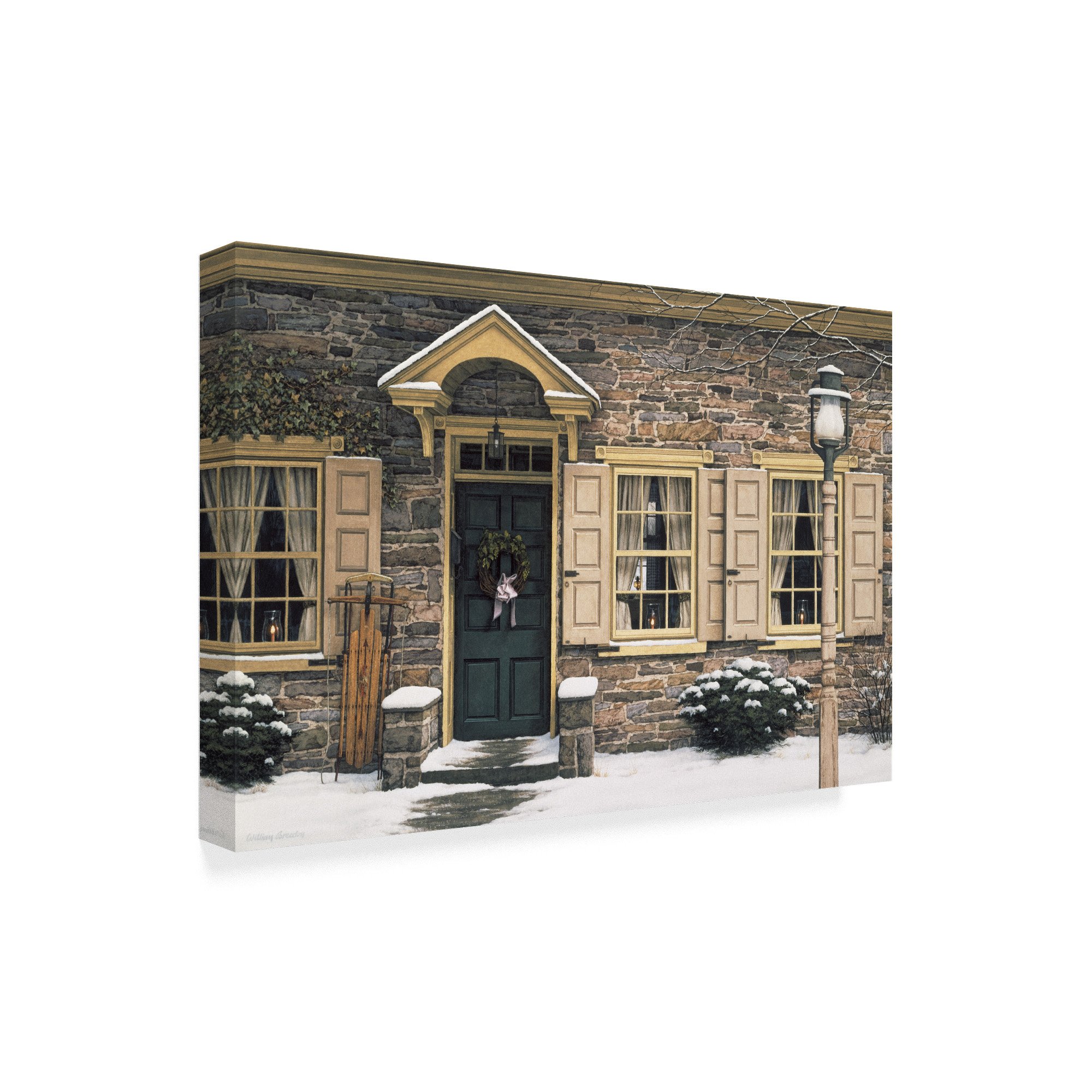 Welcome Home Winter by William Breedon - 30x47 Inch Framed Wall Art - Perfect for Living Room, Bedroom & Office Decor