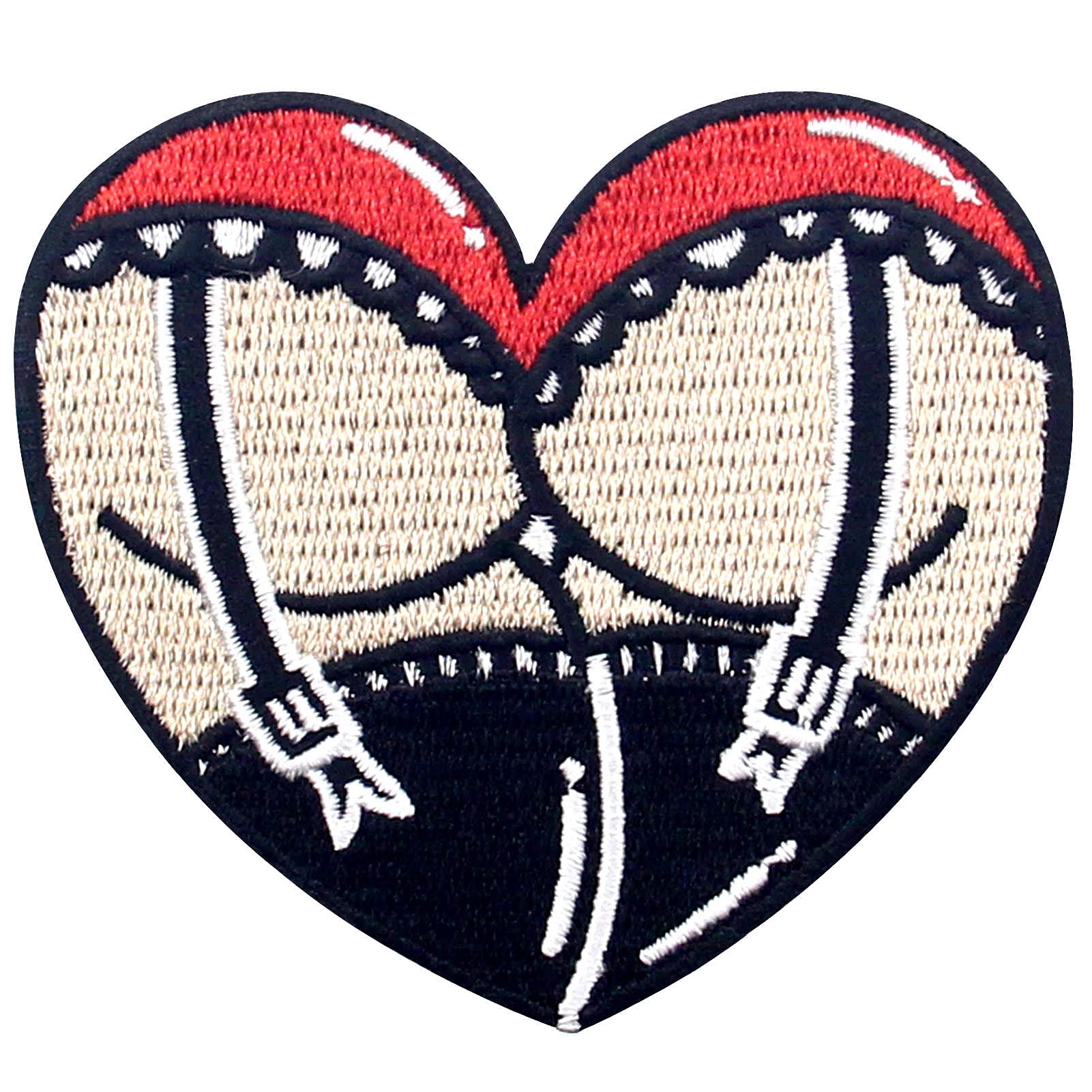 Sexy Lady Cheeky Butt Embroidered Patch - Iron On & Sew On Applique Emblem for Jeans, Jackets, Bags DIY Fashion Customization