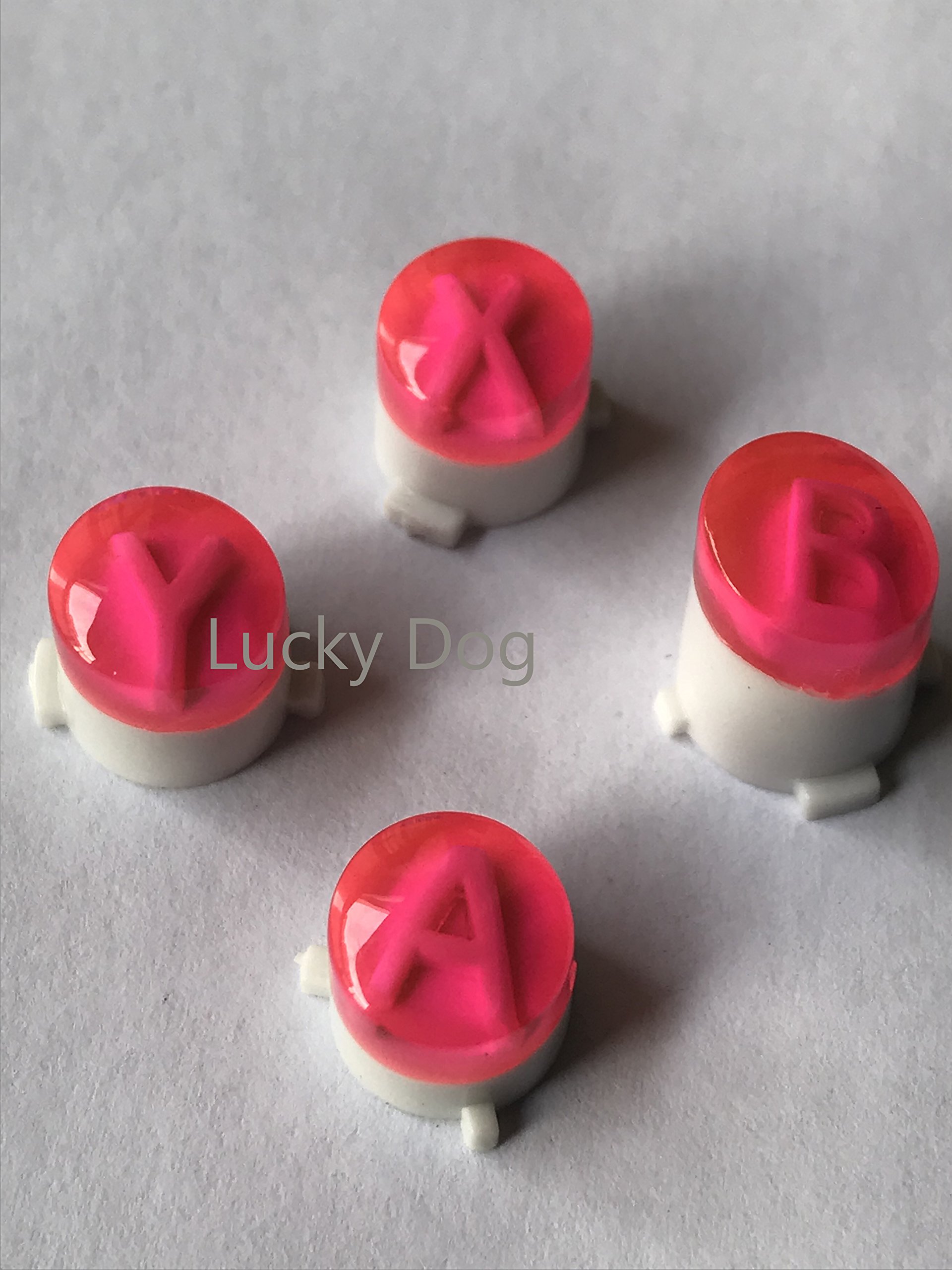 Xbox One Controller ABXY Button Mod Kit - Custom Bullet Buttons for Xbox One, Xbox One Slim & Elite (Pink) - Enhance Gaming Performance for FPS, Racing & Fighting Games
