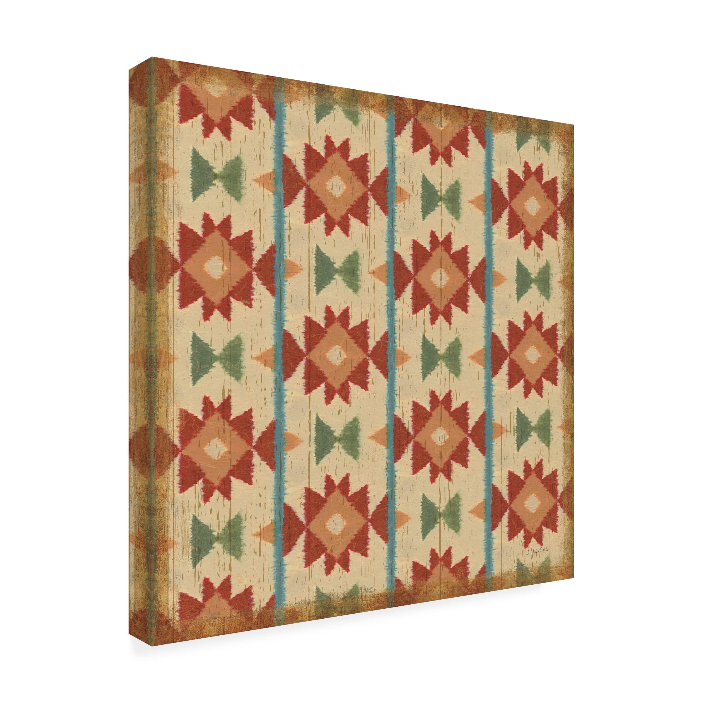 James Wiens 'Country Mood Tile VI' Canvas Wall Art Print - Handmade Landscape Painting for Living Room, Bedroom & Office Decor