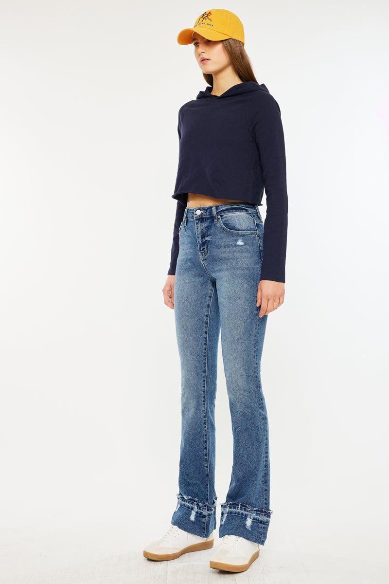 Women's High Rise Bootcut Jeans - Stretchy Denim Pants for Comfort & Style | Perfect for Casual Wear, Office & Night Out