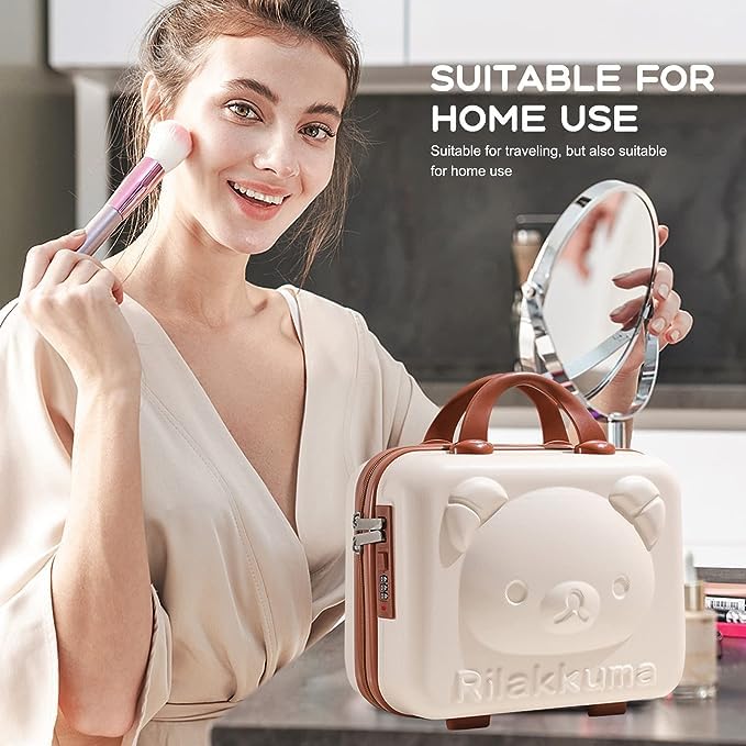 TRADY Waterproof Makeup Bag for Travel - Lightweight Cosmetic Case for Women & Girls - Perfect for Toiletries & Beauty Essentials