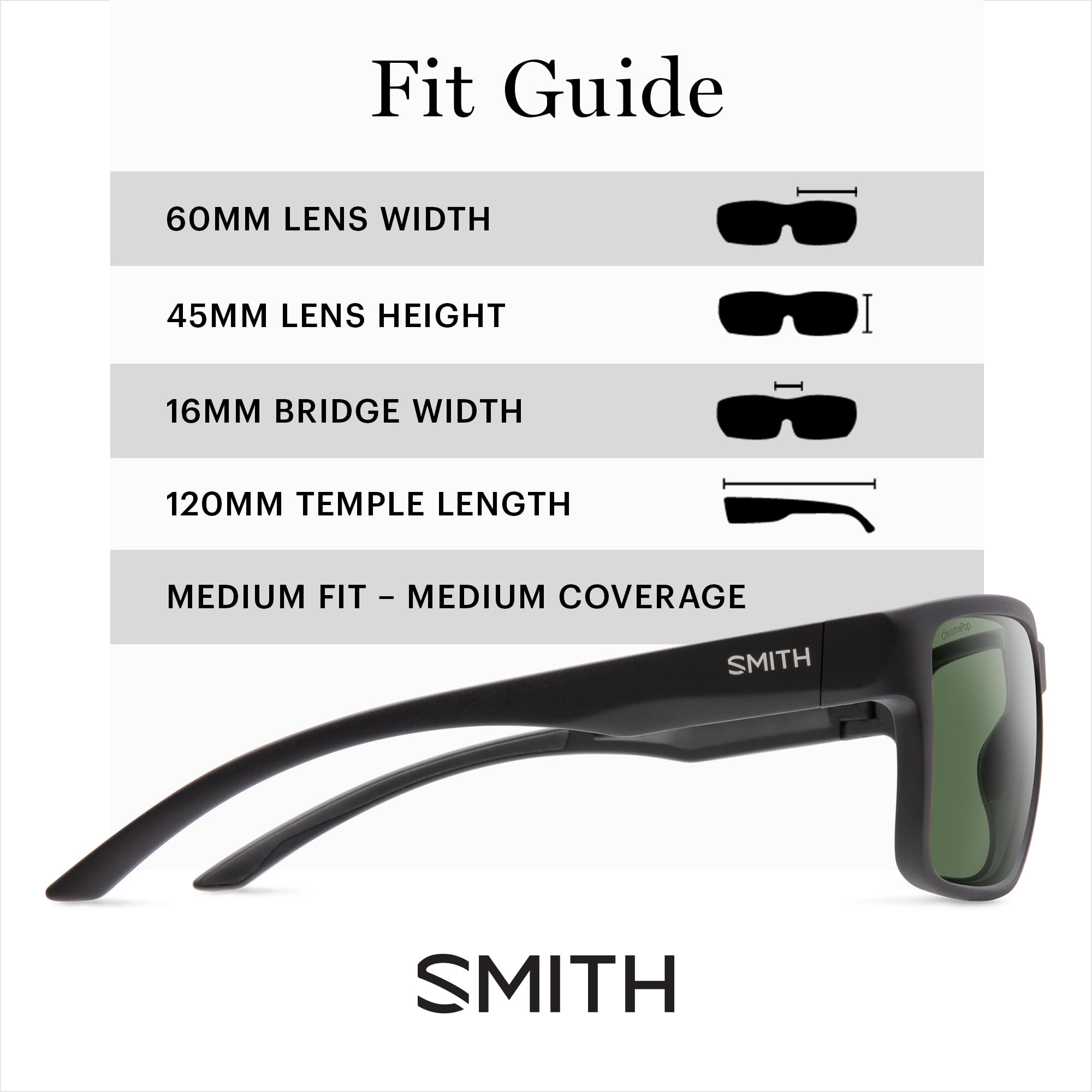 SMITH Emerge Polarized Sunglasses with ChromaPop Lenses - UV Protection Sports & Active Eyewear for Men & Women - Perfect for Running, Cycling, Hiking & Outdoor Adventures