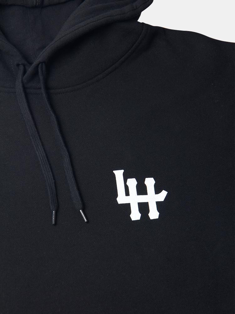 LH Big Logo Hoodie for Men & Women - Black Pullover Sweatshirt for Casual Wear, Street Style & Winter Comfort