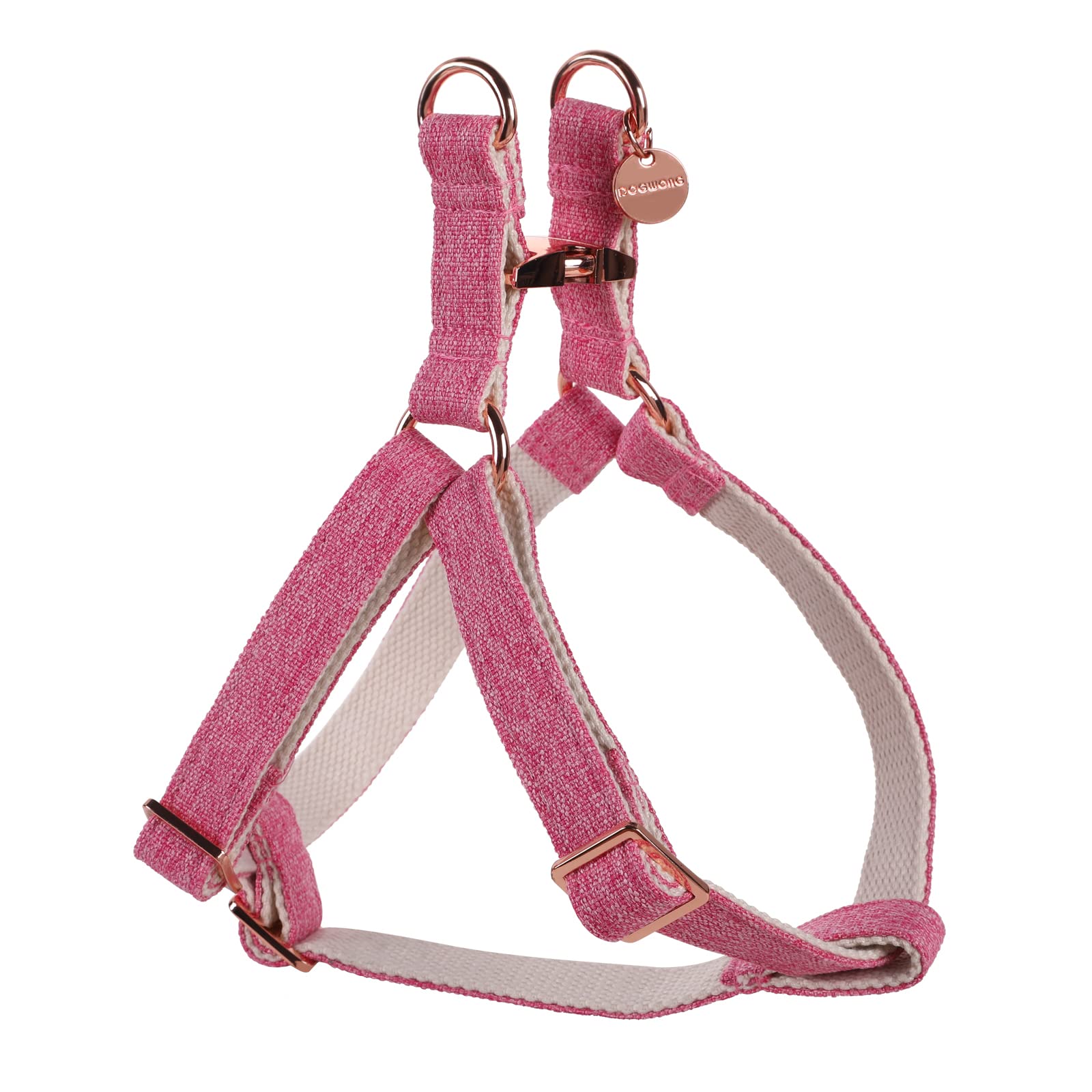 DOGWONG Blue Hemp Dog Harness - Hypoallergenic & Adjustable Pet Vest for Small Medium Large Dogs with Sensitive Skin | Perfect for Walking, Hiking & Outdoor Adventures