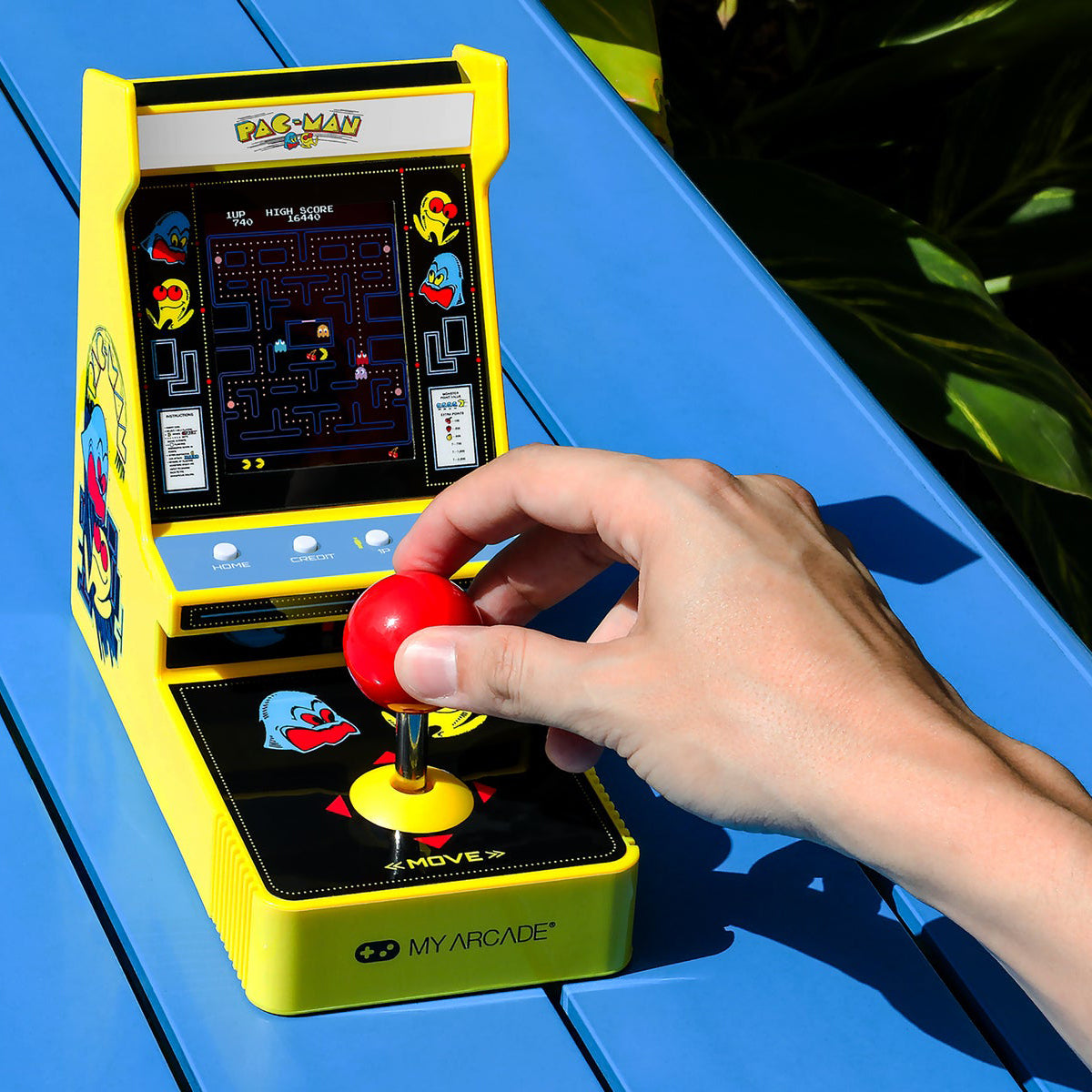 MyArcade PAC MAN Retro Arcade Joystick Player - Classic Mini Arcade Game Machine with 8 Games, USB Powered for Home & Office Entertainment - Perfect for Gamers, Collectors and Nostalgic Gift Giving