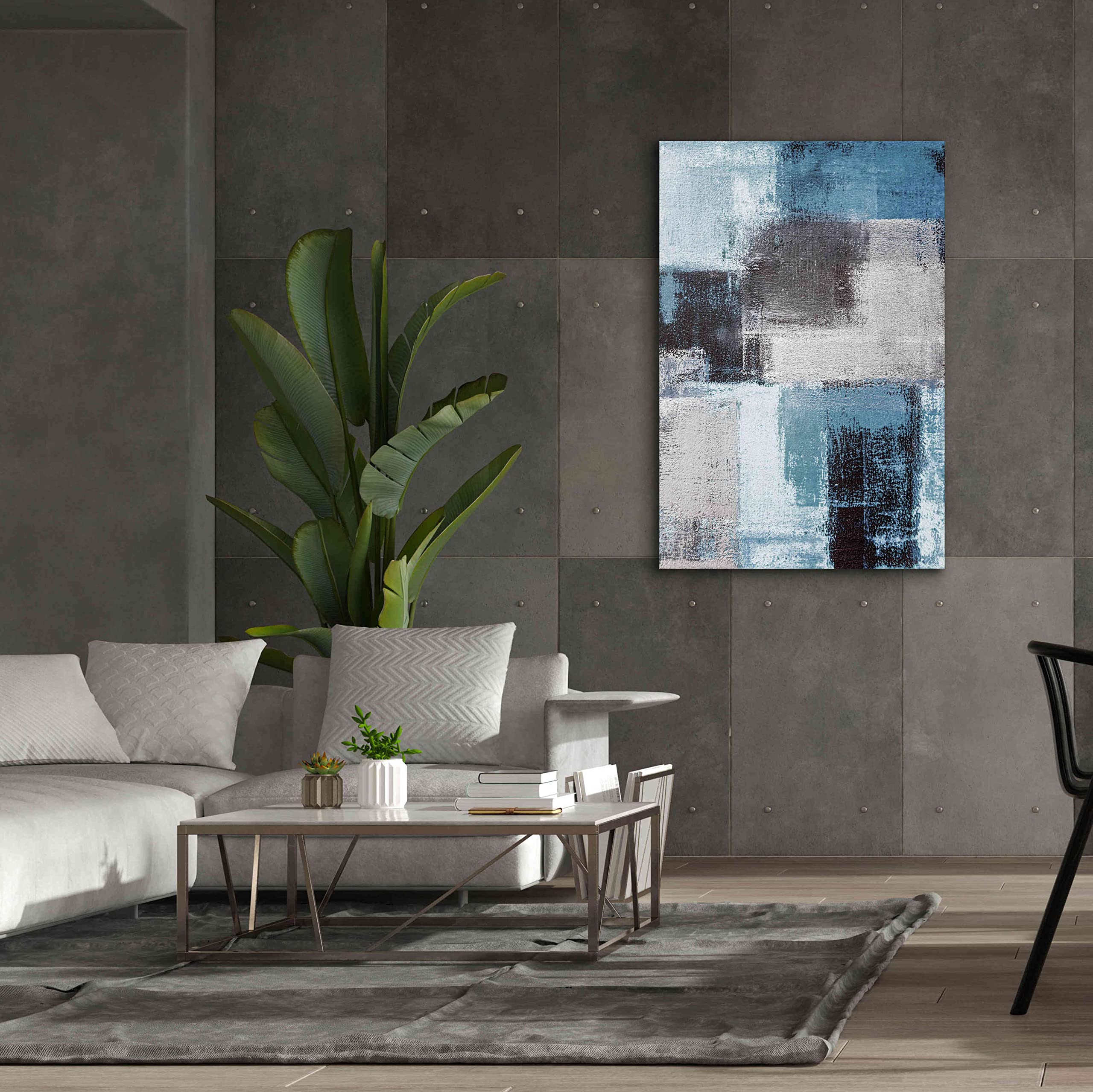 Abstract Blue III Graffiti Art Print by Incado - 40x60 Inch Giclee Canvas Wall Decor for Living Room, Bedroom & Office - Modern Urban Home & Office Artwork