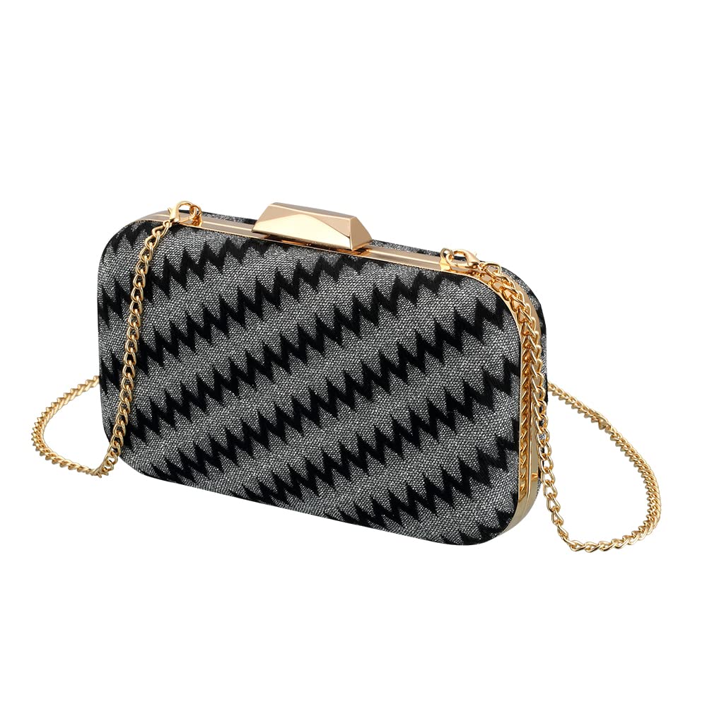 Elegant Gold Clutch Purse for Women - Wedding, Party, Prom Evening Bag with Crossbody & Shoulder Strap - Perfect for Bridal Events, Date Nights & Formal Occasions