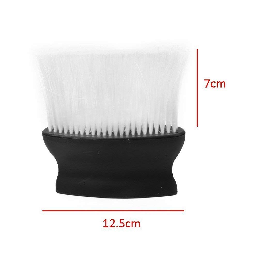 Professional Barber Neck Duster Brush for Hair Cutting - Soft Bristle Neck Cleaning Brush - Salon & Home Haircut Tool (Black) - Perfect for Barbershops, Home Grooming & Beard Trimming Aftercare