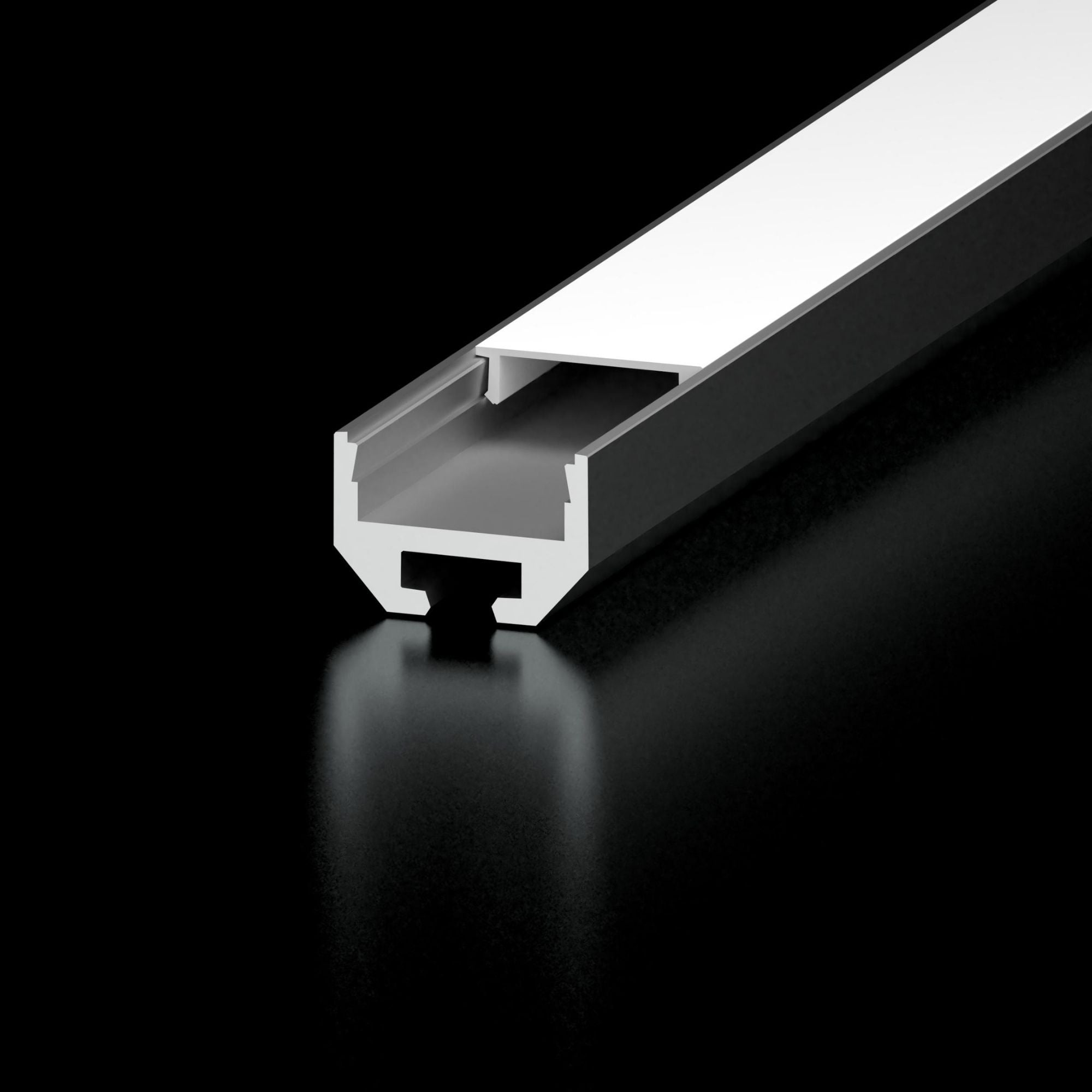 48 Pack Square LED Channel - Aluminum Light Diffuser for Home, Office & Retail Lighting - Perfect for LED Strip Installation & Decorative Lighting Projects