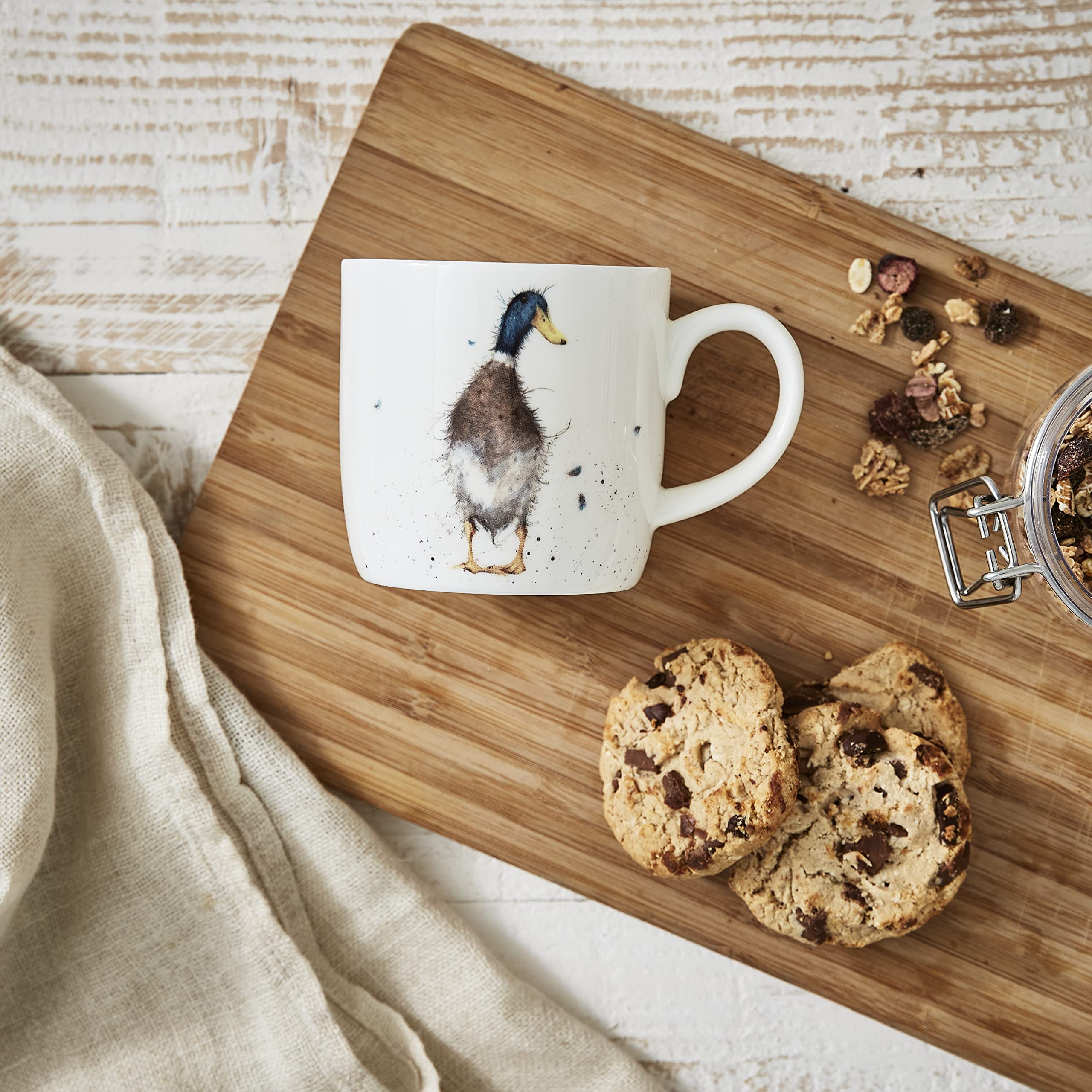 Royal Worcester Wrendale Designs Guard Duck Mug - 11oz Fine Bone China Coffee Cup | Microwave & Dishwasher Safe | Perfect for Tea, Coffee & Hot Chocolate at Home or Office
