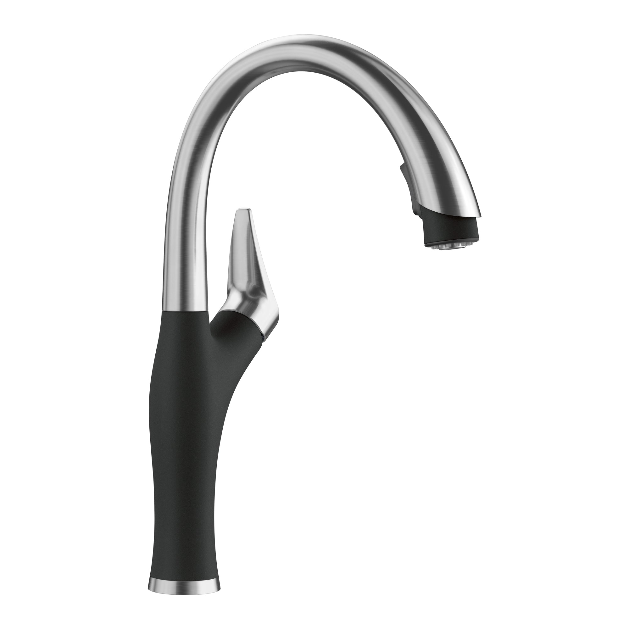 BLANCO Artona Pull Down Kitchen Faucet - Stainless Steel Single Handle High Arc Sprayer for Modern Sink - Perfect for Cooking, Washing Dishes & Filling Pots