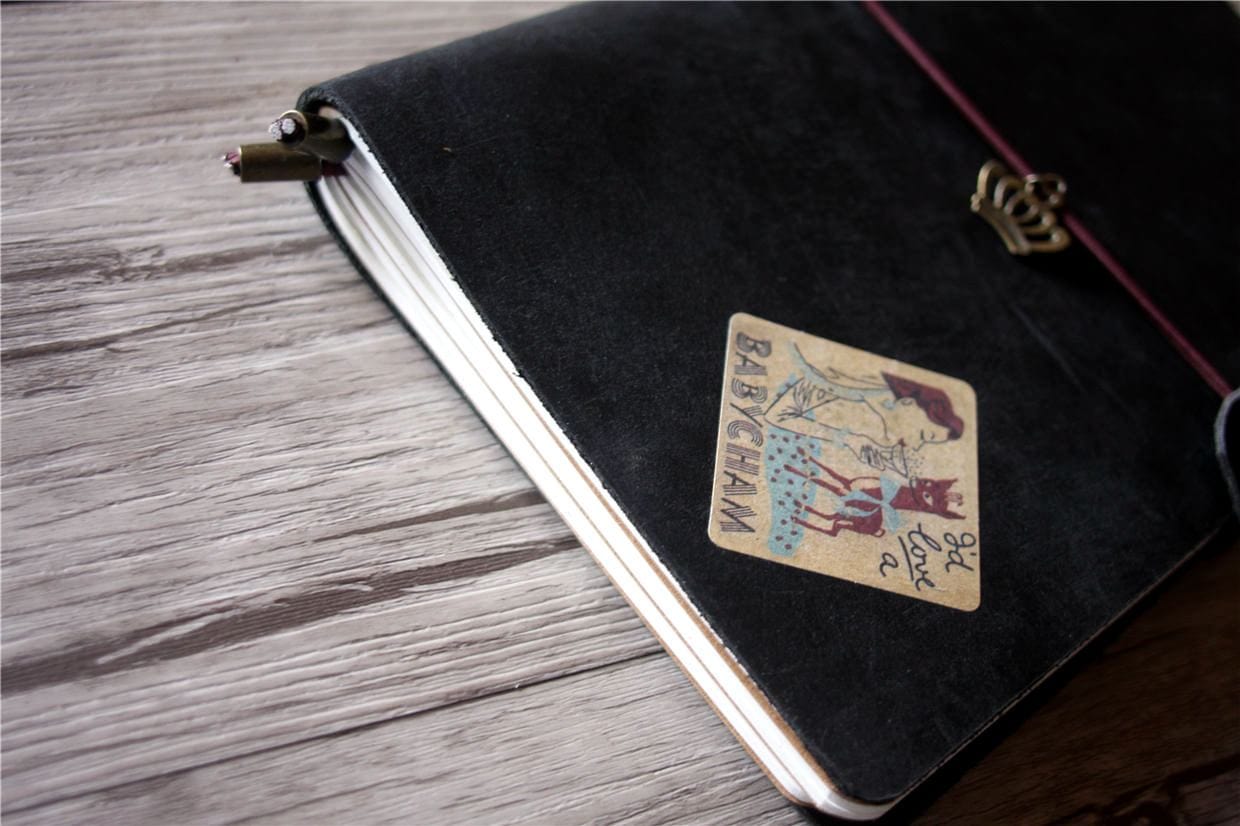Premium Timber Black Leather Refillable Notebook - Lined Journal for Writing, Sketching & Note Taking - Perfect Gift for Professionals & Students - Office, School & Travel Use
