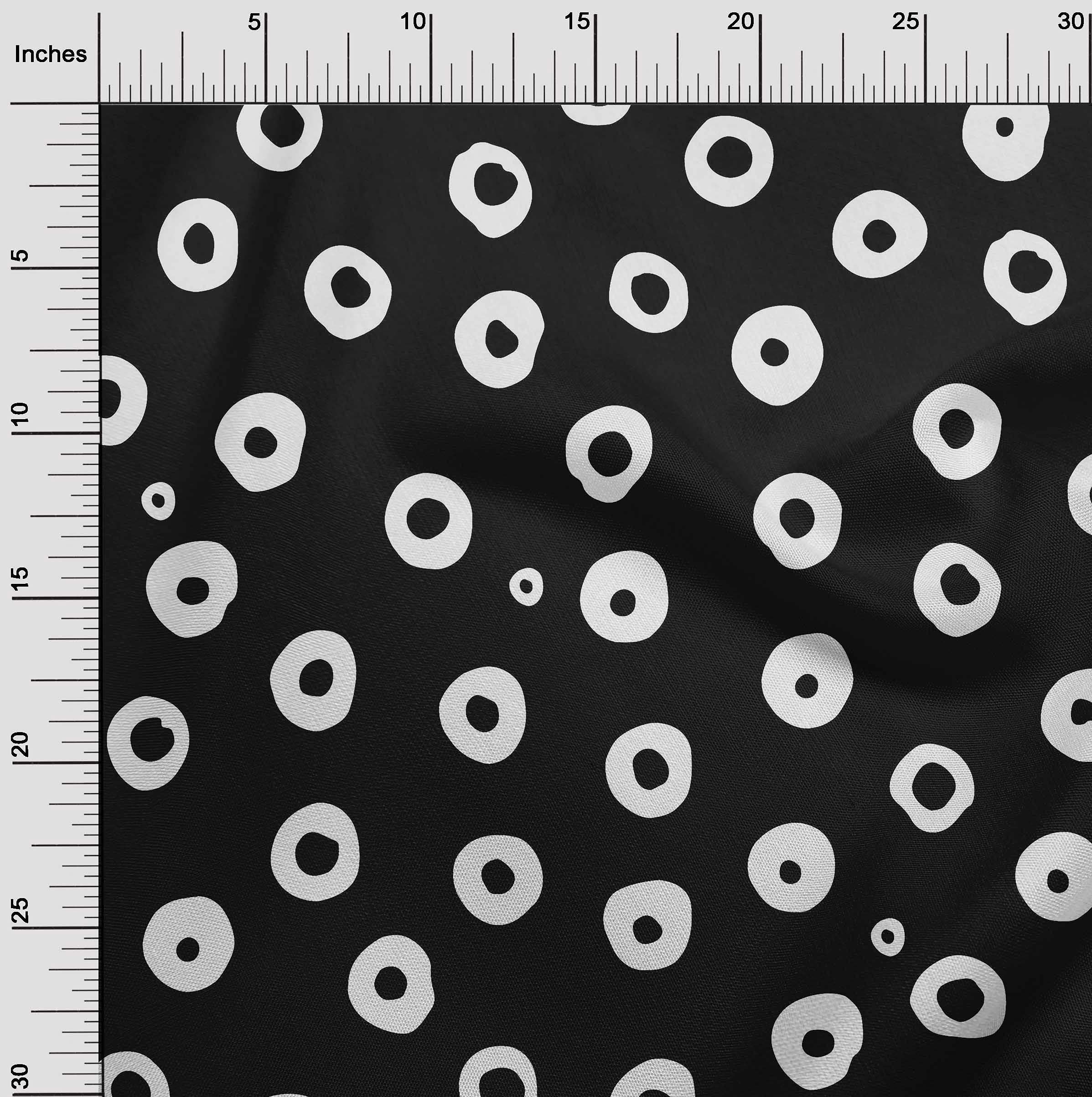 Premium Cotton Silk Black Polka Dot Dress Fabric by the Yard - 42 Inch Wide for Elegant Dresses, Skirts & Blouses | Perfect for DIY Fashion & Home Decor Projects