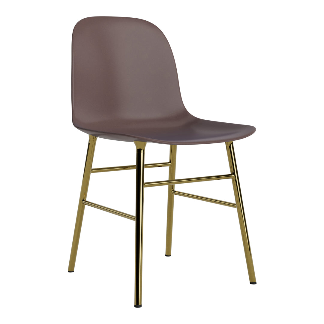 Modern Form Chair with Sturdy Metal Legs - Ergonomic Design for Home, Office & Dining Room Comfort