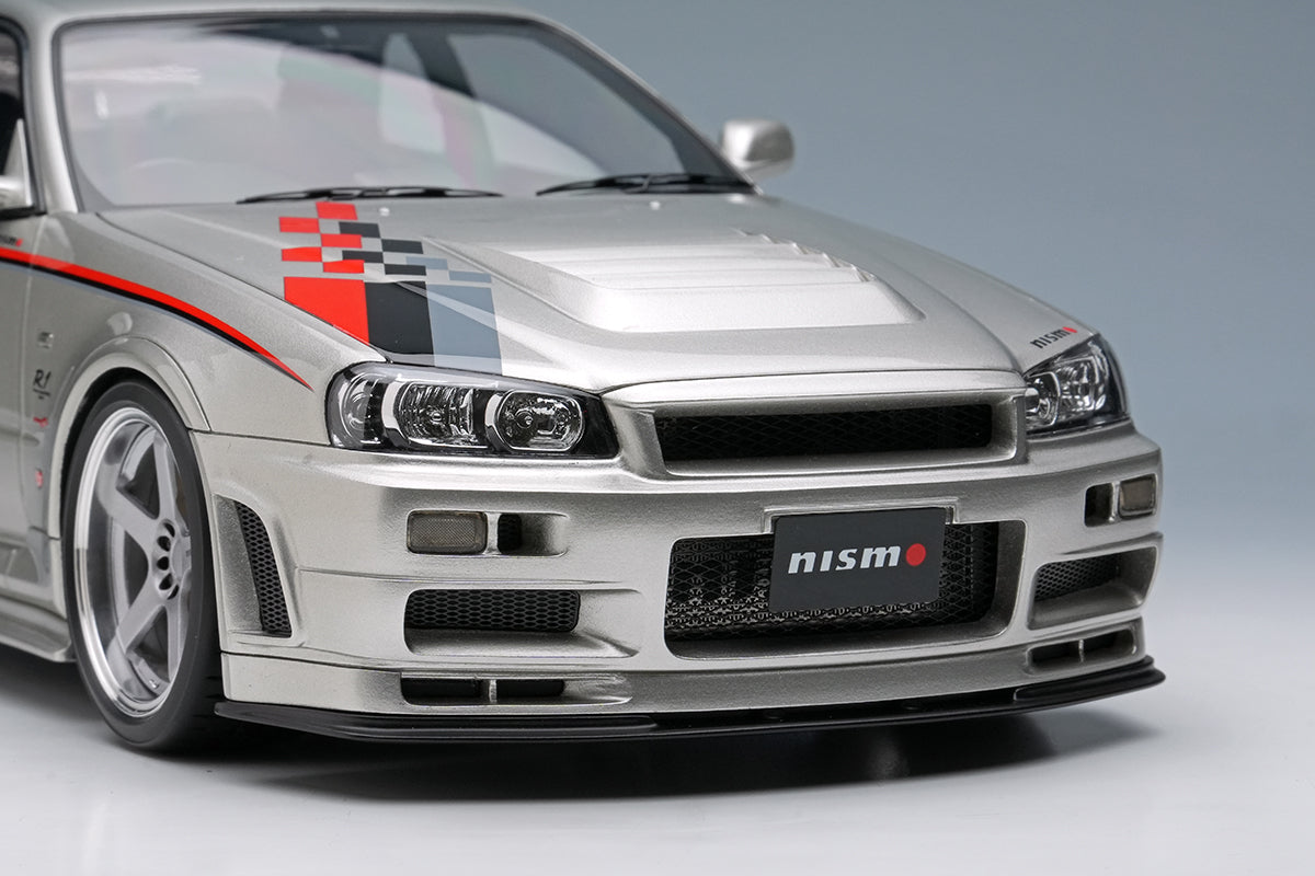 PREORDER - Eidolon 1:18 Scale Nissan Skyline GT-R (BNR34) NISMO R Tune 2004 Silver Model Car - Collectible Diecast Vehicle for Display & Racing Enthusiasts - Perfect for Home Office Decor, Car Shows & Gift Giving