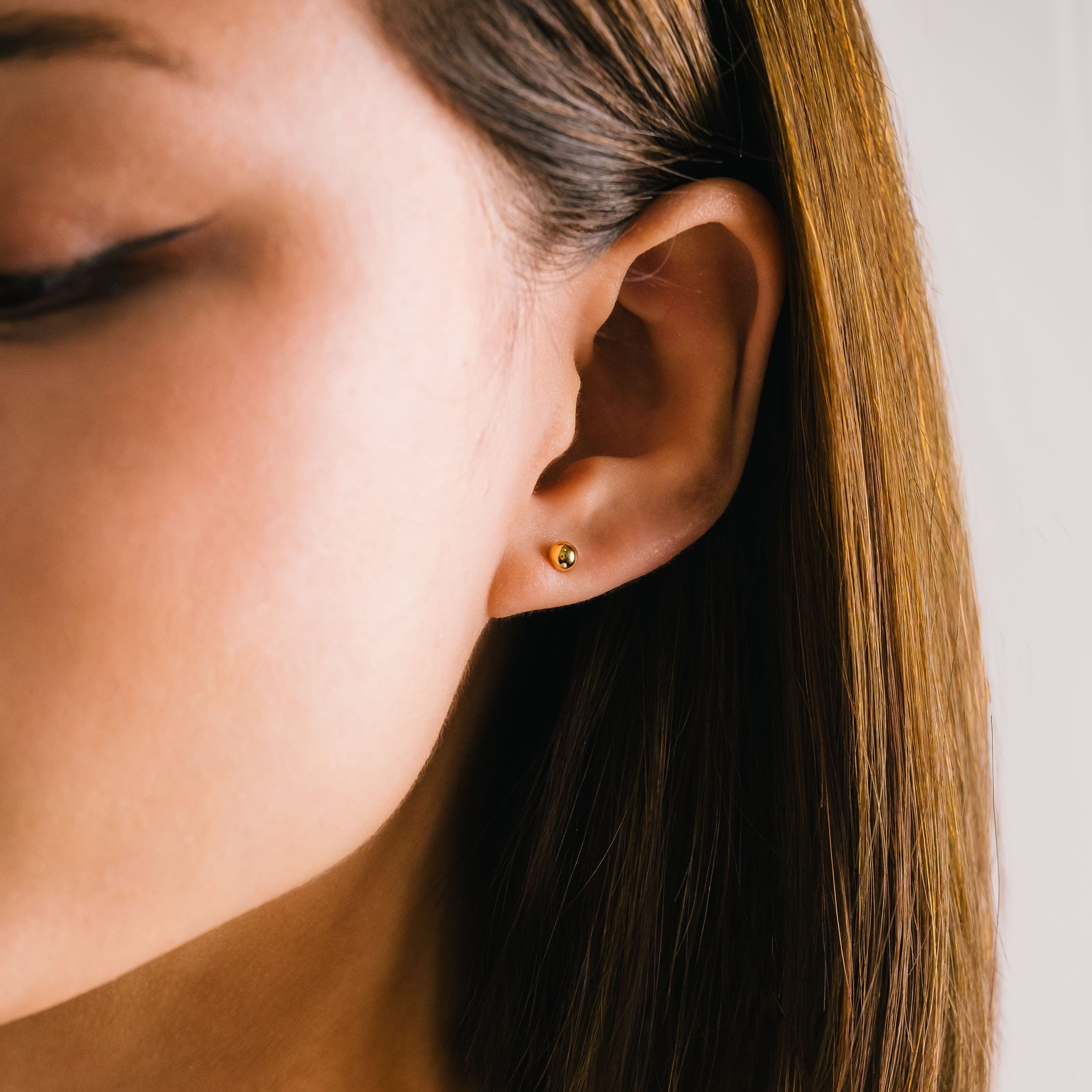 14K Gold Filled Ball Stud Earrings for Women - Hypoallergenic Minimalist Jewelry - Perfect for Everyday Wear, Gifts & Special Occasions