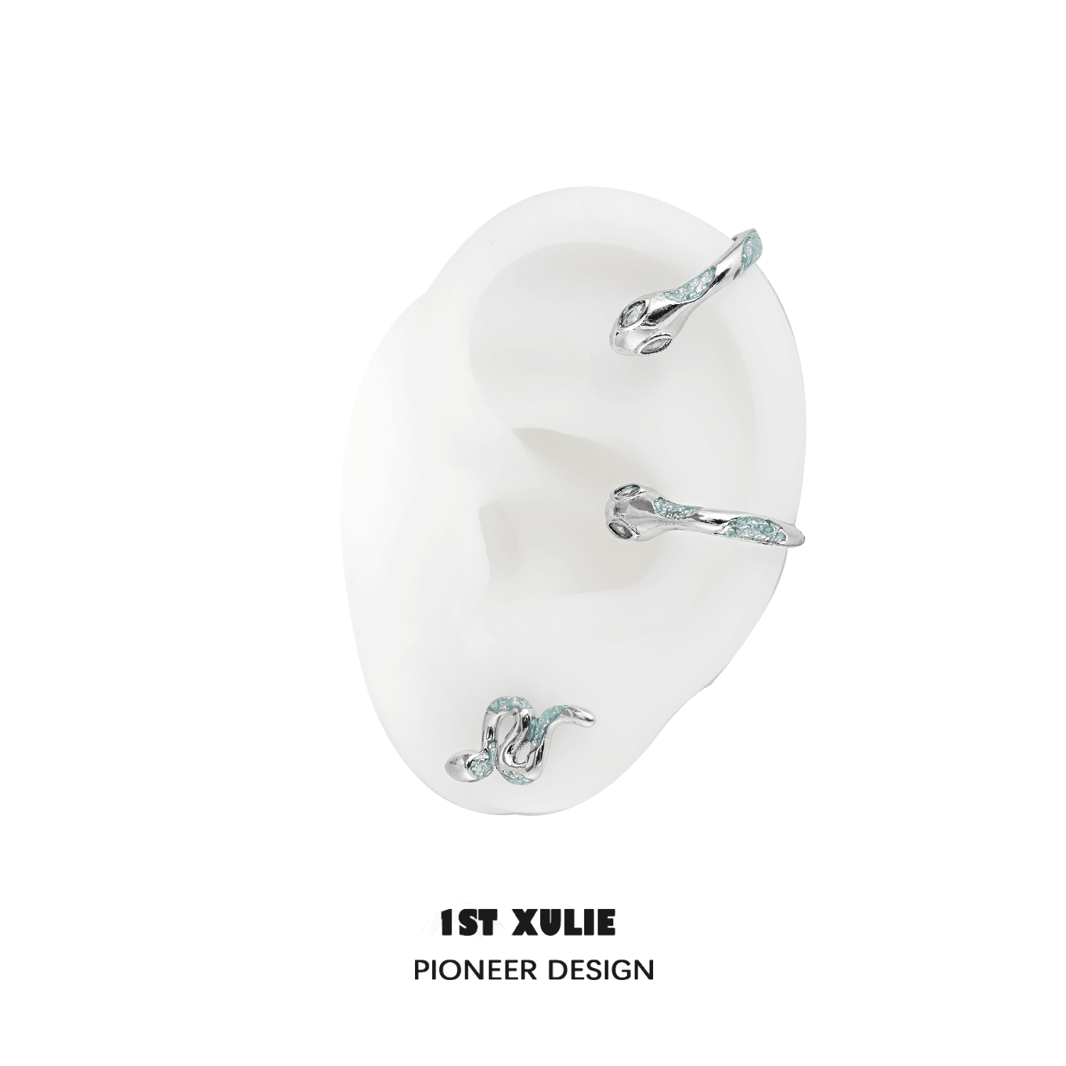 Frozen Serpent Girl S925 Sterling Silver Snake Earrings - Hypoallergenic Ear Clips for Women | Perfect for Gothic Fashion, Halloween Costumes & Alternative Jewelry Lovers
