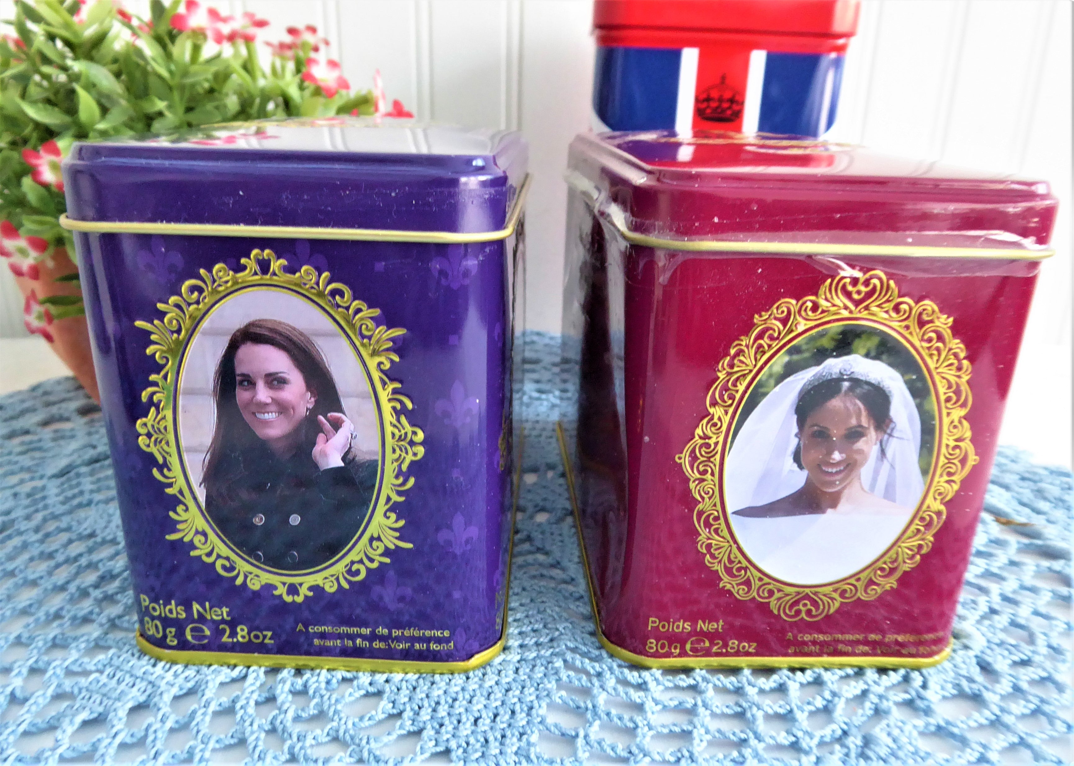Royal Wedding Commemorative Tea Tins - Duke & Duchess of Cambridge & Sussex - Perfect for Tea Lovers, Collectors & Royal Memorabilia Fans - Great for Gifts, Home Decor & British Tea Parties