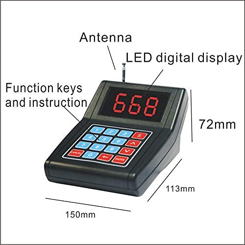 30 Coaster Pagers + 1 Keypad Wireless Paging System for Restaurants, Churches & Offices – Efficient Guest & Waiter Communication for Busy Dining, Events & Food Trucks