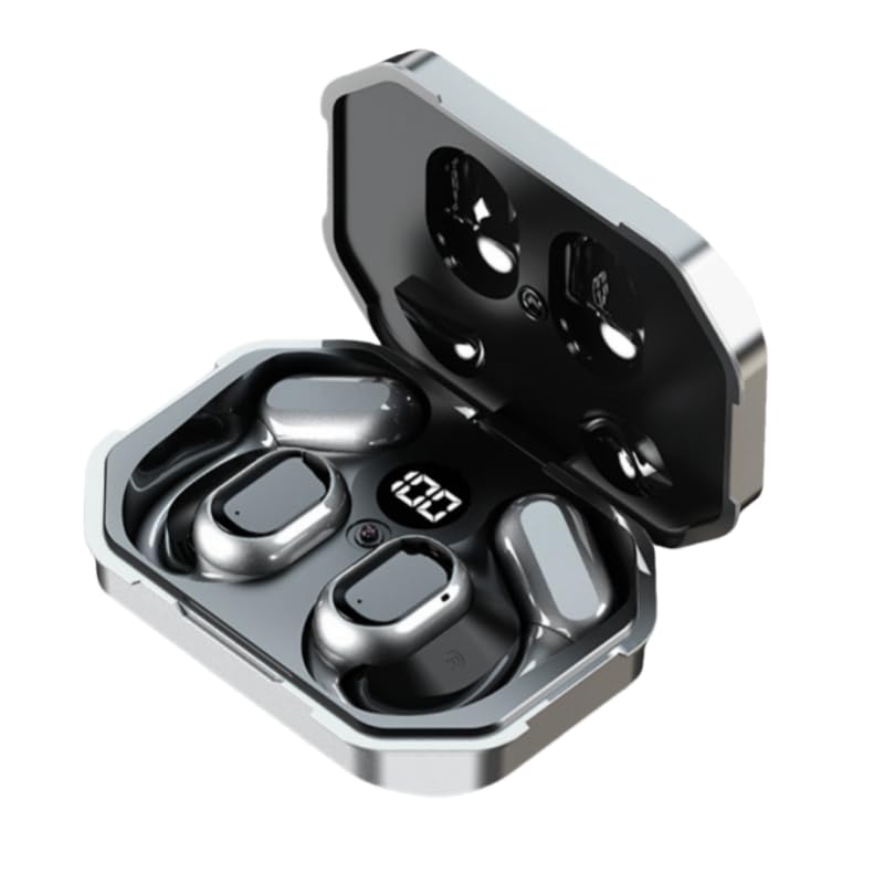 **Wireless Bluetooth Earbuds with 48H Playback, LED Display, Ear Hook & Smart Noise Cancellation – IPX7 Waterproof, Heavy Bass for Running, Gym, Workout & Outdoor Sports**