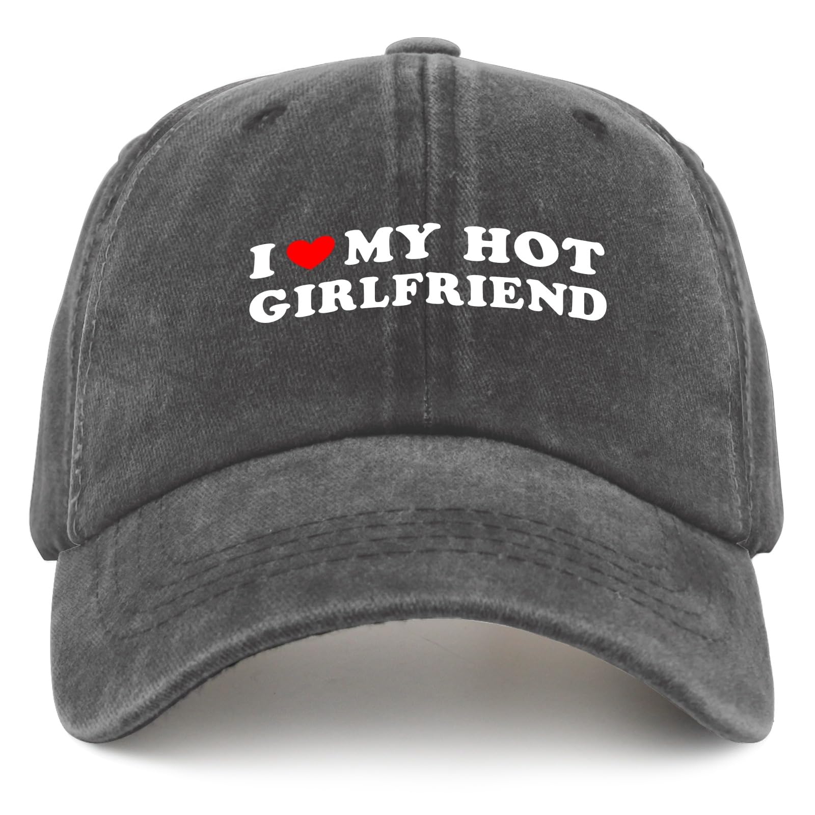 Custom 'I Love My Hot Girlfriend' Pigment Black Women's Bucket Hat - Stylish Golf Hat & Cute Gift for Her - Perfect for Dating, Beach Outings & Summer Fashion