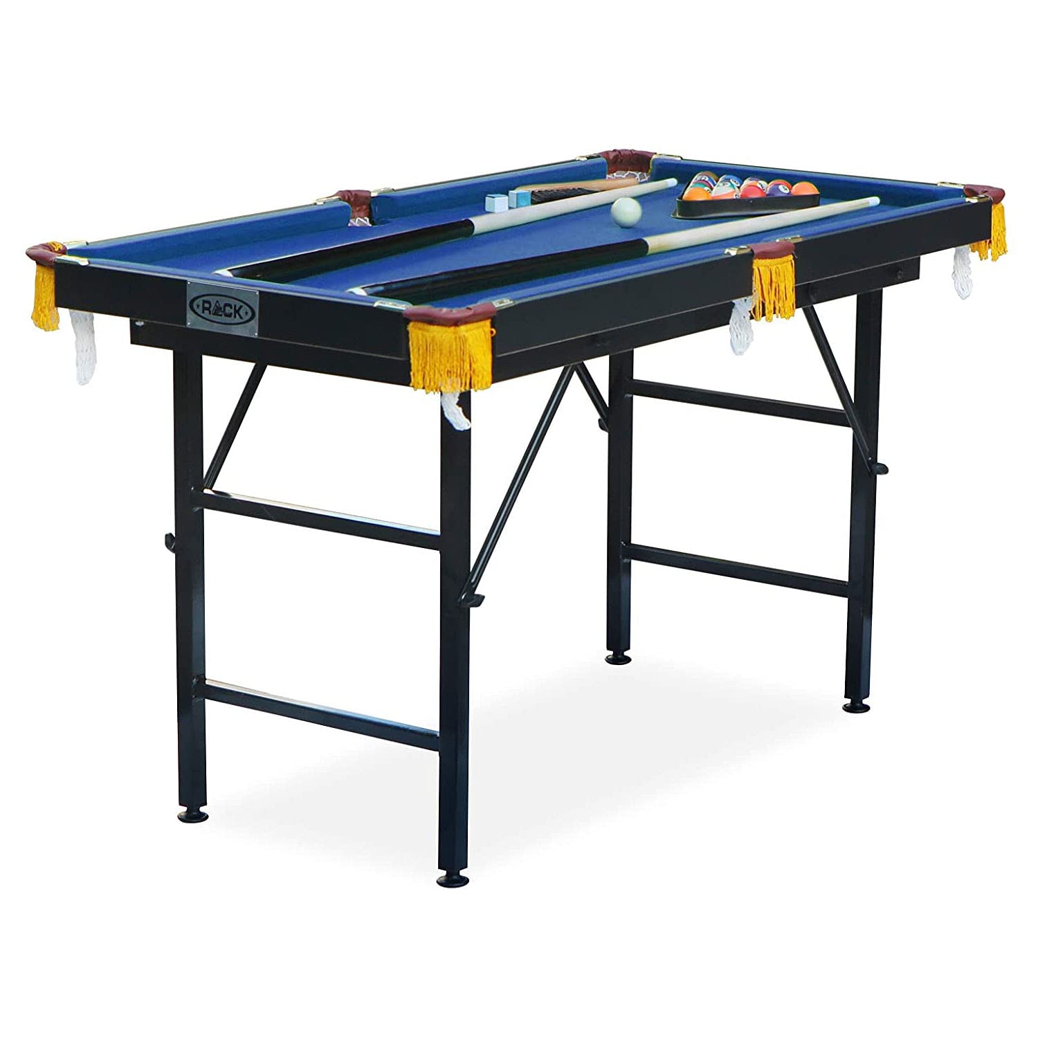 RACK Leo 4-Foot Folding Pool Table - Portable Billiard Table for Beginners & Small Spaces | Perfect for Home Game Rooms, Dorm Rooms & Outdoor Parties