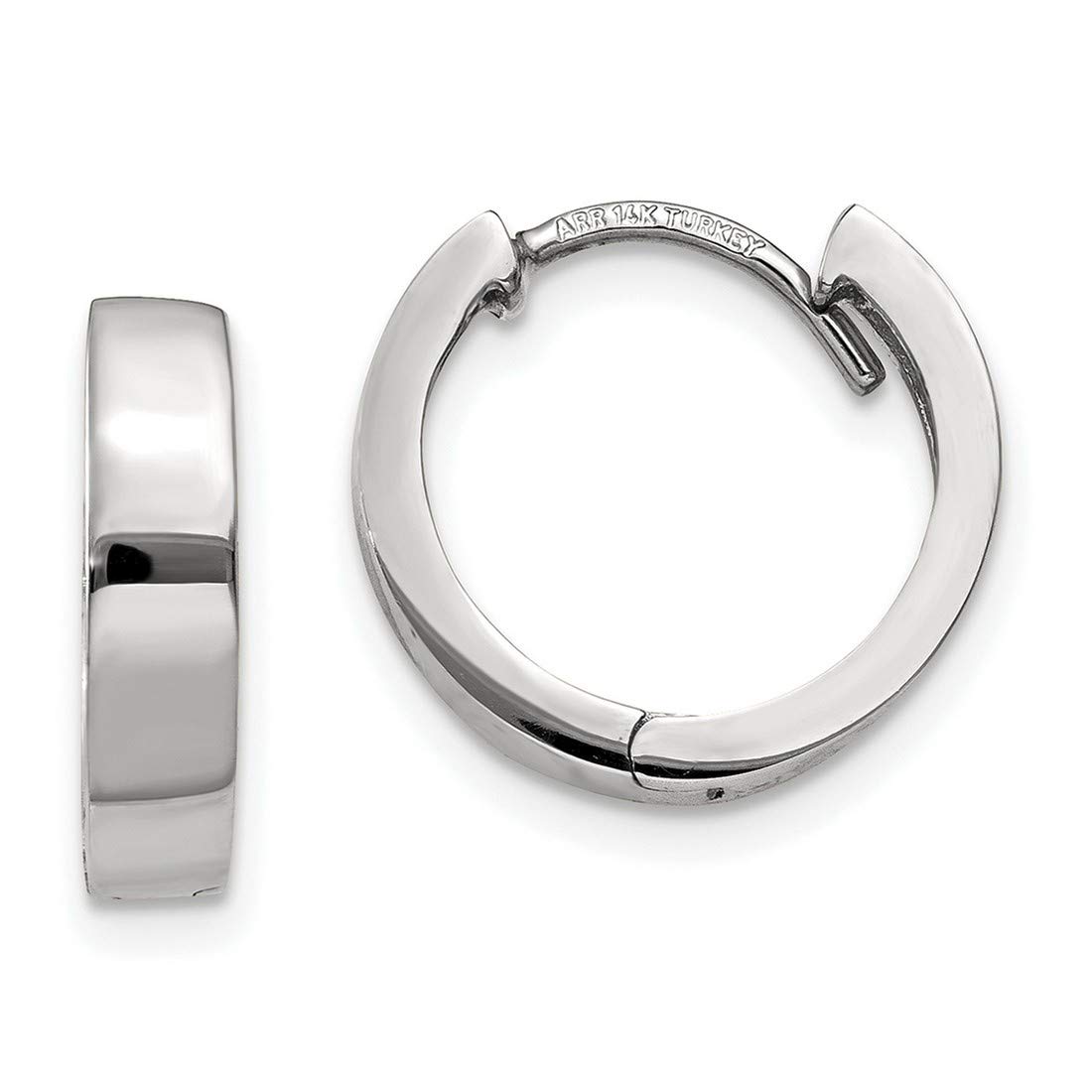 14k Gold Polished 3mm Hinged Hoop Huggie Earrings for Women - Elegant Everyday Jewelry for Work, Date Night & Special Occasions