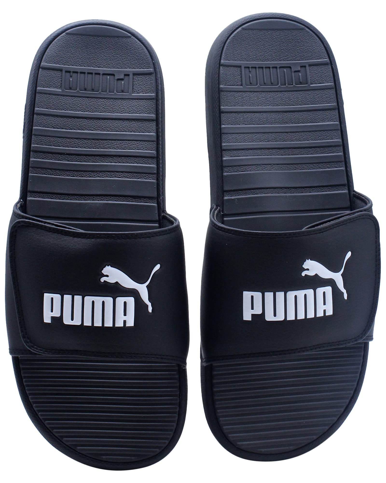 PUMA Men's Cool Cat Hook and Loop Slide Sandals - Comfortable Athletic Slides for Gym, Pool, Beach & Casual Wear
