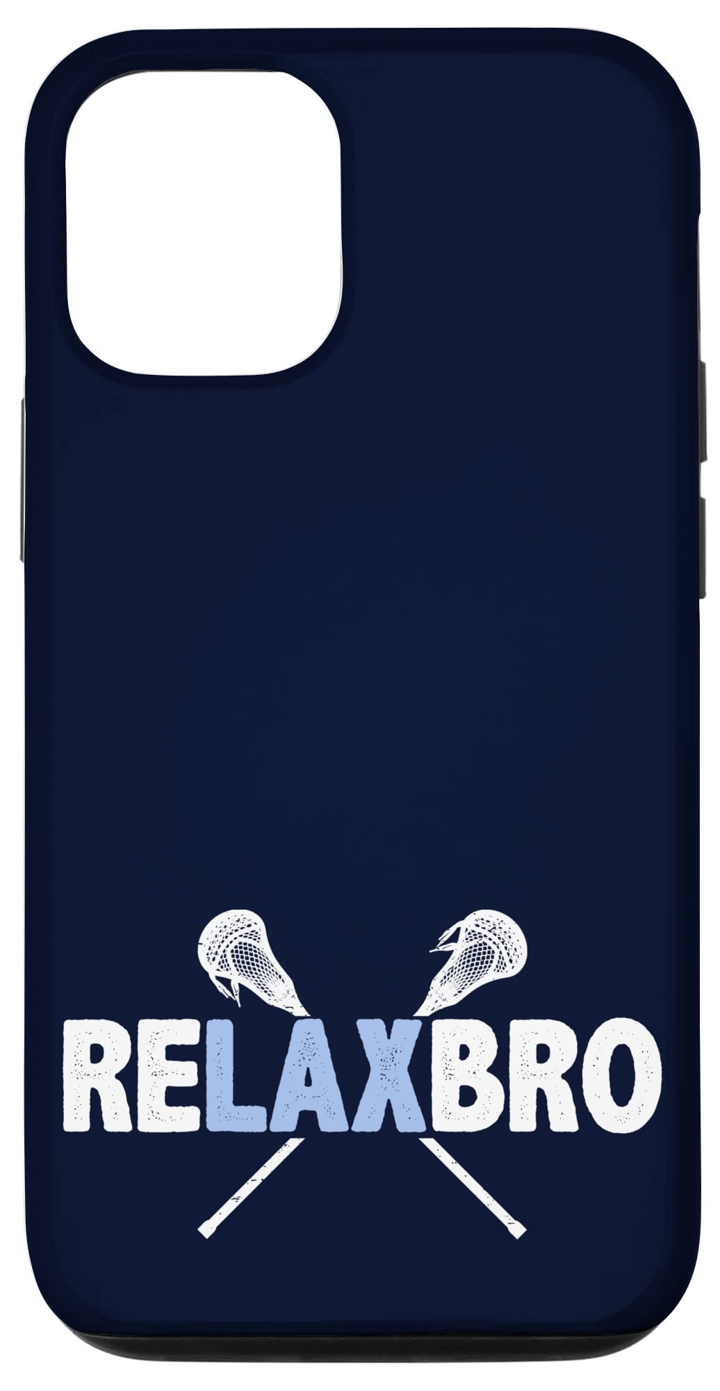 Funny Lacrosse Player iPhone 12/12 Pro Case - Lax Lover Joke Phone Cover for Teen Boys & Men - Perfect for Games, Practice & Showing Team Spirit