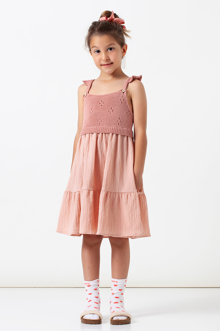 Vintage Knit Dress for Girls - Tocoto Combo Outfit | Perfect for Parties, Holidays & Special Occasions