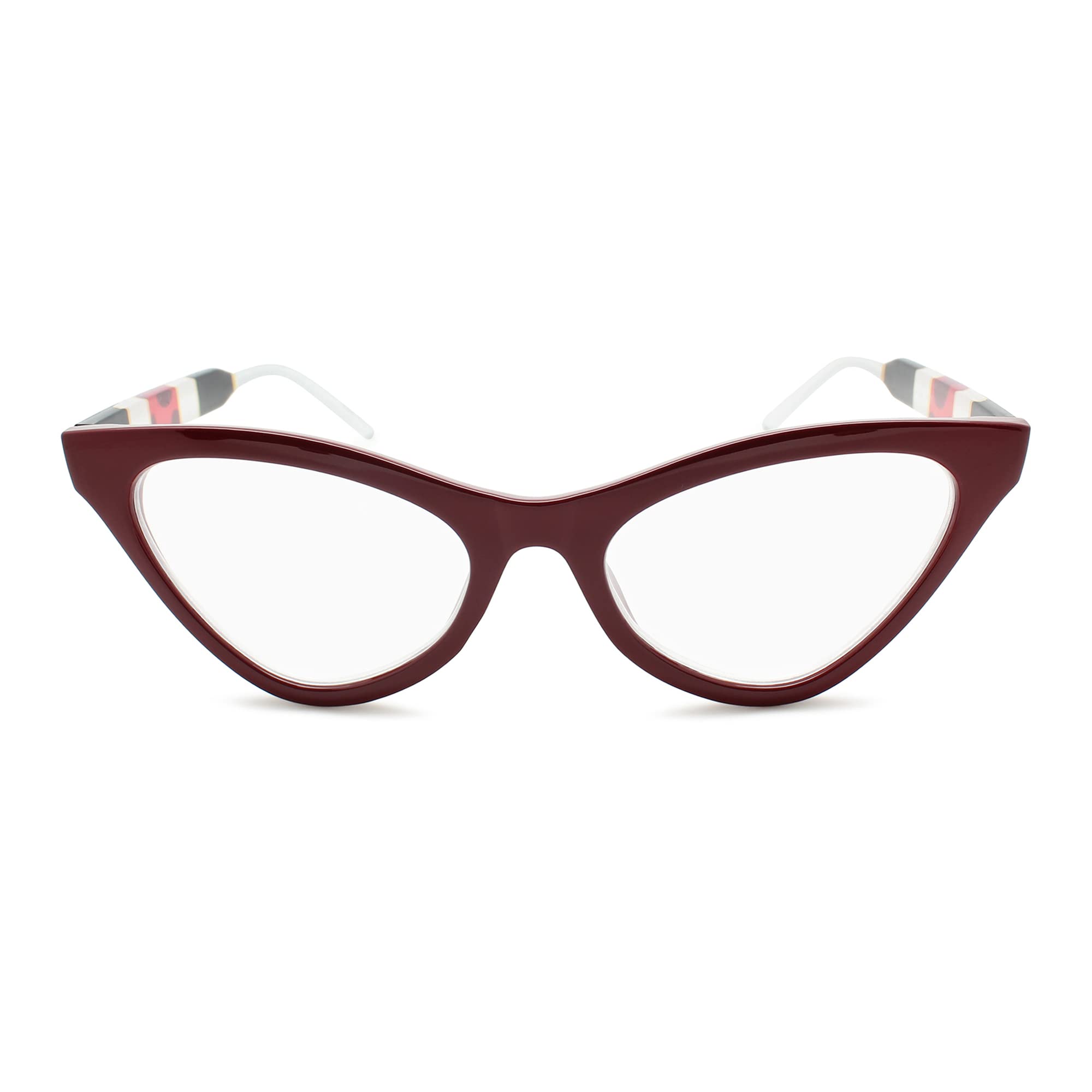 Stylish Red Oversize Cat Eye Reading Glasses for Women - 1.25 Magnification Readers for All Face Shapes - Comfortable & Fashionable Women's Eyewear - Perfect for Reading, Working, and Everyday Use