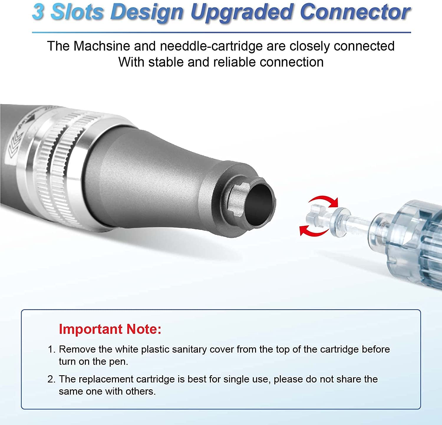 Authentic Microneedling Pen for Face & Body - Wireless Skin Care Tool with 8 Replacement Needle Heads (16x2 + 24x2 + 36x2 + 42x2) - At-Home Derma Roller for Wrinkles, Acne Scars & Skin Rejuvenation