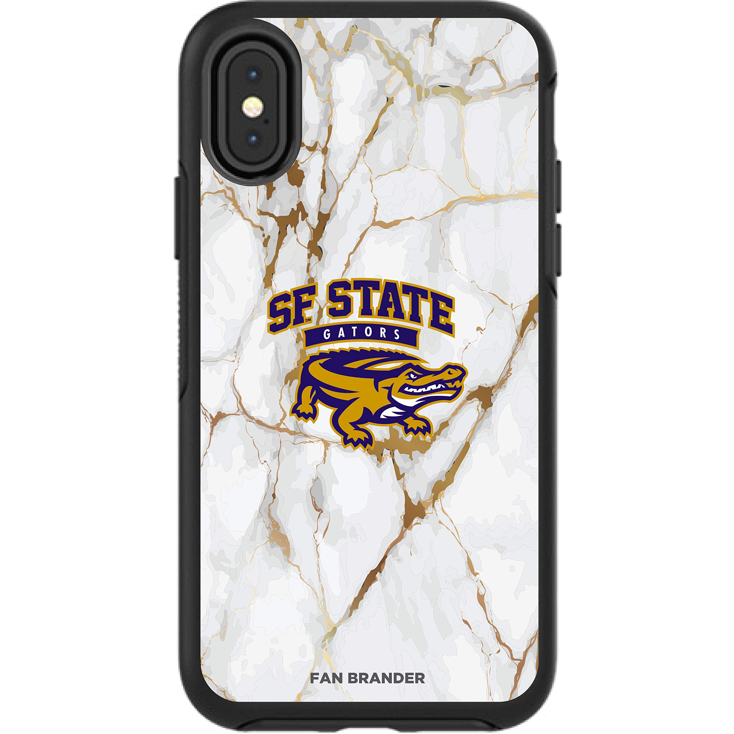 NCAA OtterBox Symmetry iPhone Case - White Marble Design for Apple iPhone | Durable Protection for Daily Use