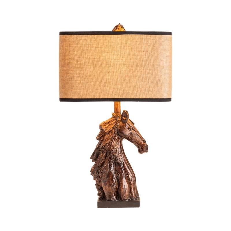Brown Resin Horse Bust Table Decor - Elegant Home & Office Accent for Western, Farmhouse, or Equestrian Themed Spaces