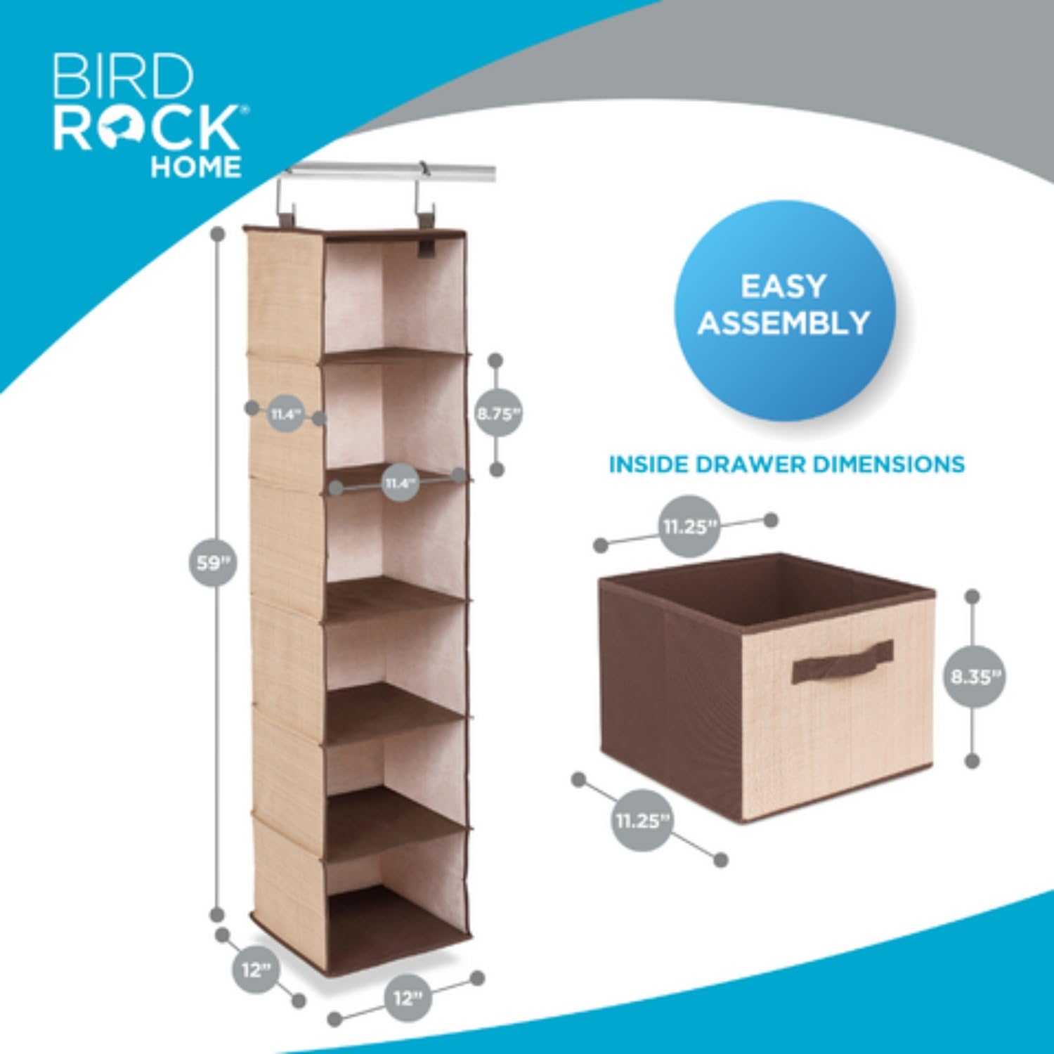 Best 3-Drawer Hanging Closet Organizer - 6-Shelf Fabric Storage for Clothes & Shoes - Space-Saving Dorm & Kids Room Solution