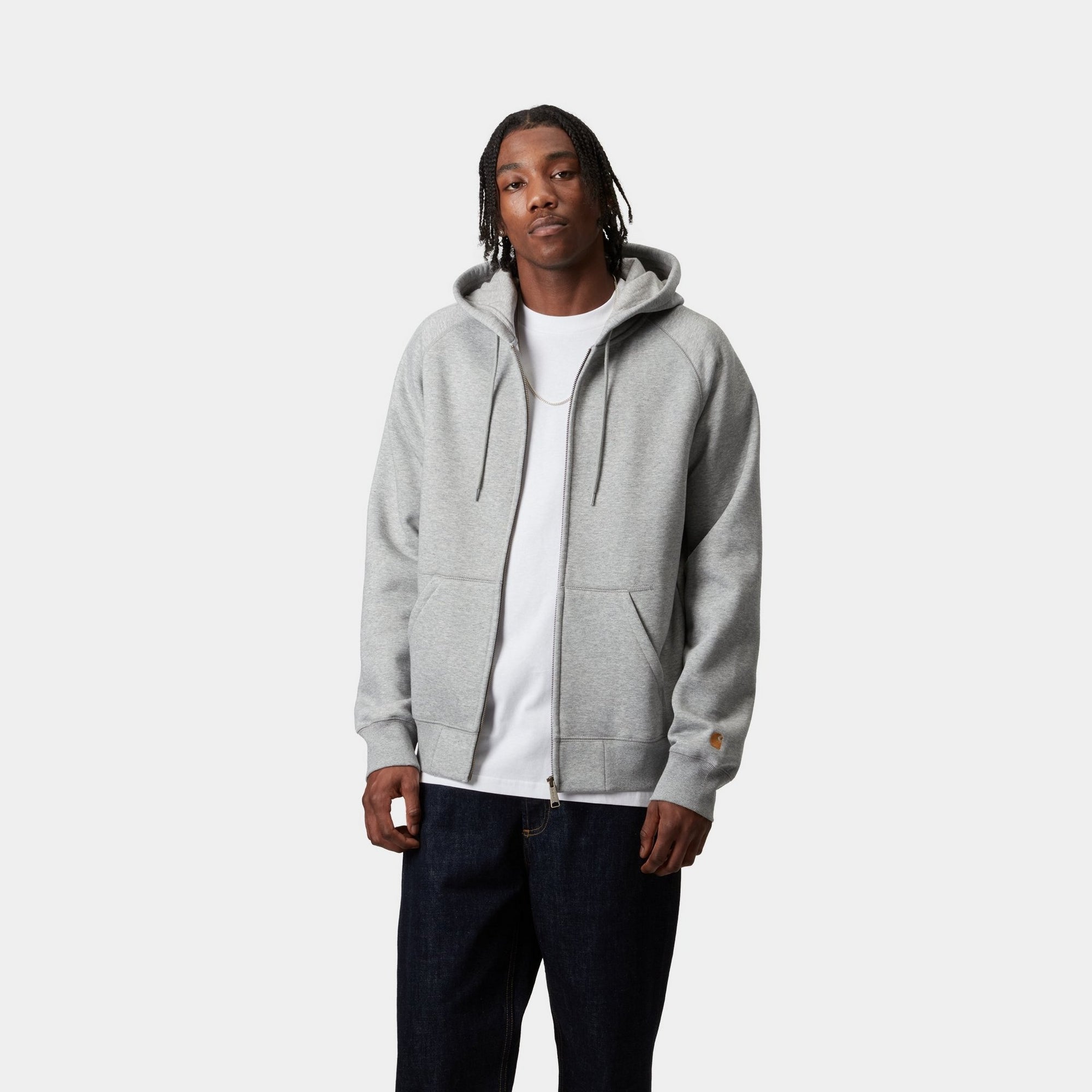 Men's Hooded Chase Jacket - Lightweight Waterproof Windbreaker for Outdoor Activities | Grey Heather | Perfect for Hiking, Camping & Travel