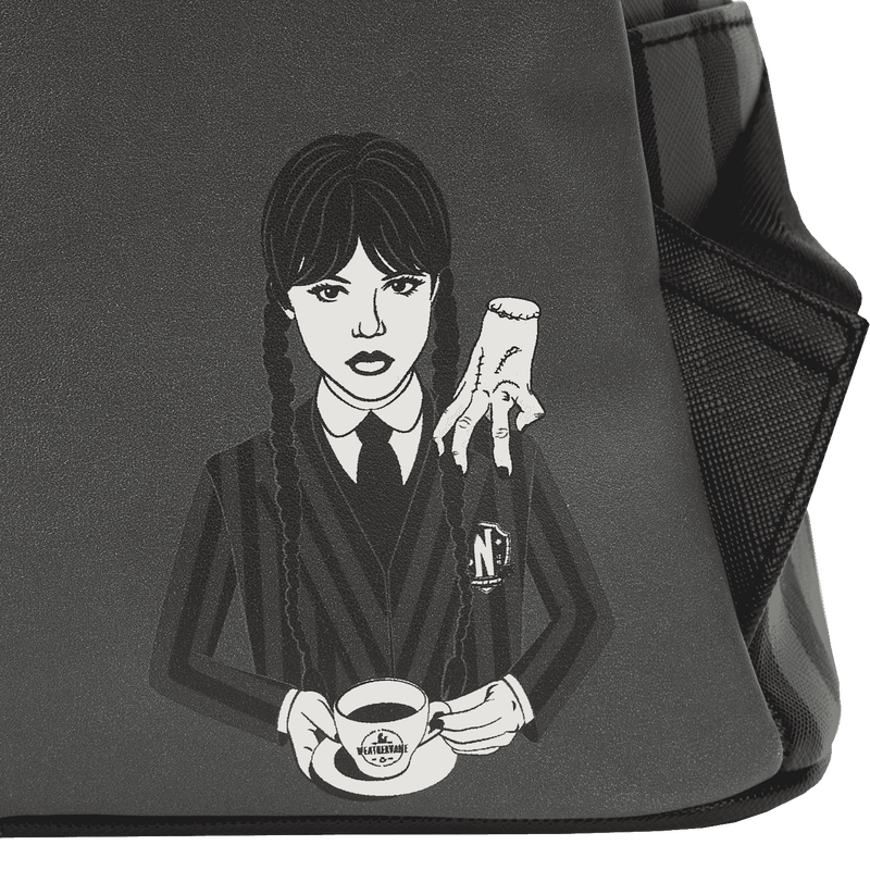 Wednesday Addams Nevermore Academy Cosplay Mini Loungefly Backpack - Perfect for Halloween, Comic Con & Themed Parties