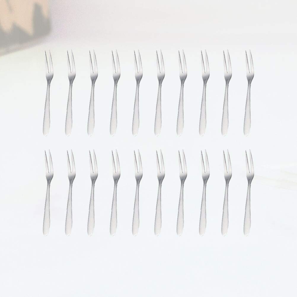 DOITOOL 20-Piece Mini Cake Forks Set - Stainless Steel Dessert Forks for Cake, Fruit, Appetizers - Perfect for Parties, Weddings, Tea Time & Home Entertaining