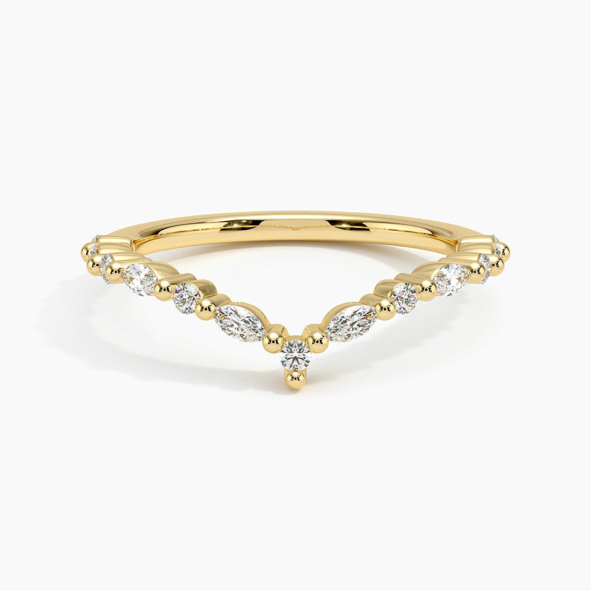 0.31CTW Delicate Versailles Contour Diamond Wedding Band Ring - 14K White Gold Bridal Jewelry for Women - Perfect for Engagement, Anniversary & Special Occasions