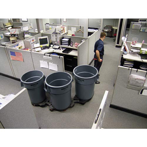 Rubbermaid BRUTE 55-Gallon Heavy-Duty Round Vented Trash Can - No Lid, Red - Durable Commercial Garbage Bin for Landscaping, Construction, Restaurants, Stadiums, Offices, Warehouses & Home Use