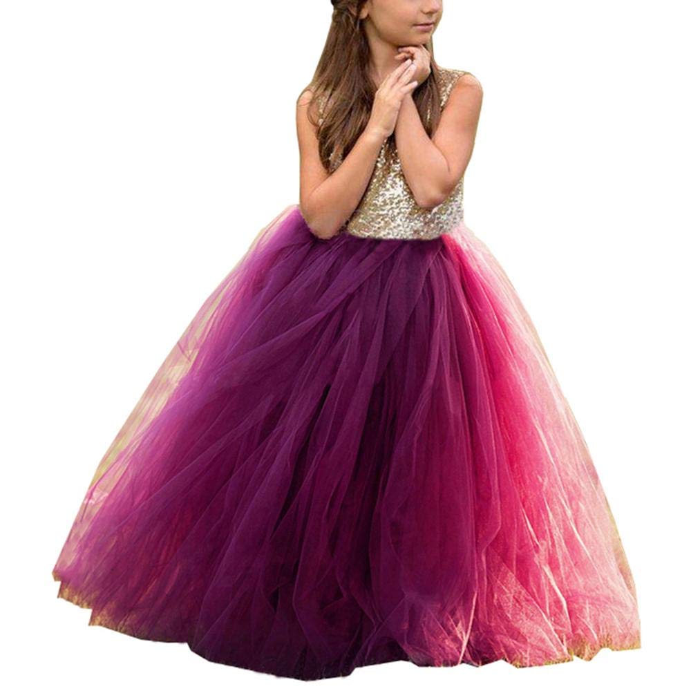 Sparkly Sequin Flower Girl Dress for Weddings – Elegant Long Pageant Gown for Junior Bridesmaids & Special Occasions | Perfect for Weddings, Baptisms, and Formal Events