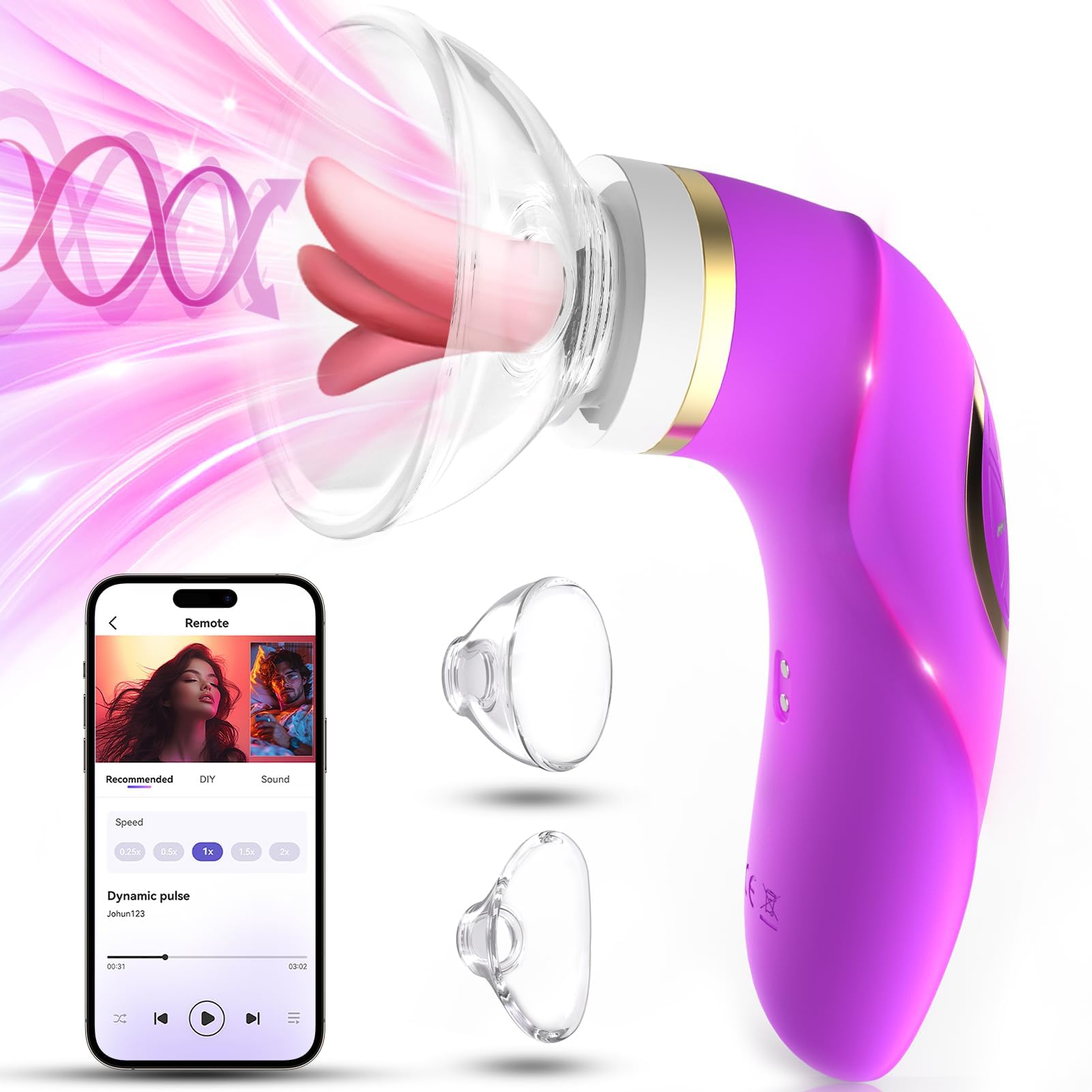 Premium Women's Sucking Vibrator - 8 Sucking & 5 Licking Modes G-Spot Clitoral Stimulator | Rechargeable Adult Sex Toy for Couples & Solo Play | Enhance Intimacy & Pleasure in Bedroom