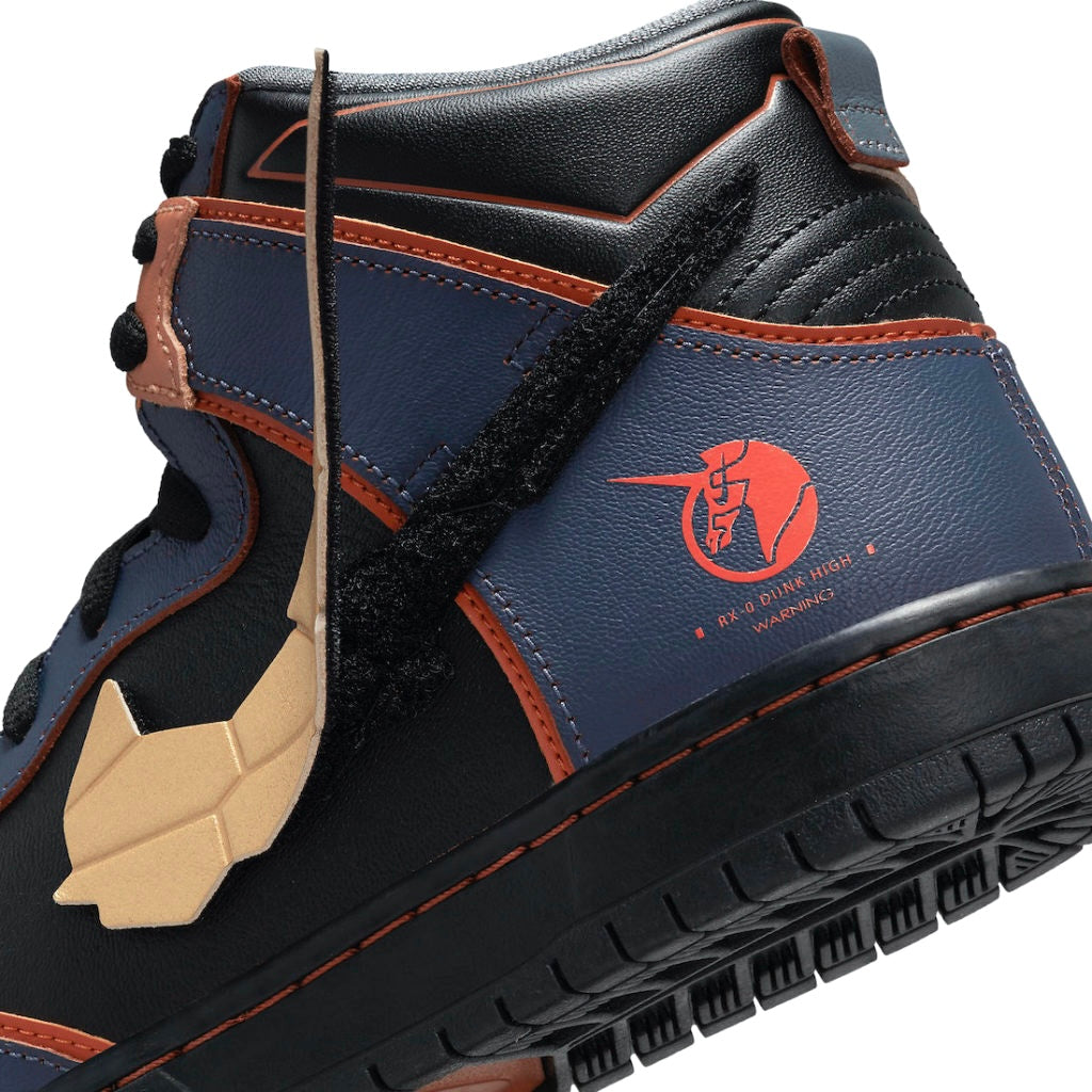 SB Dunk High Gundam 02 Banshee Black Gold Sneakers 2021 - Limited Edition Anime-Inspired Basketball Shoes for Collectors & Streetwear Fashion