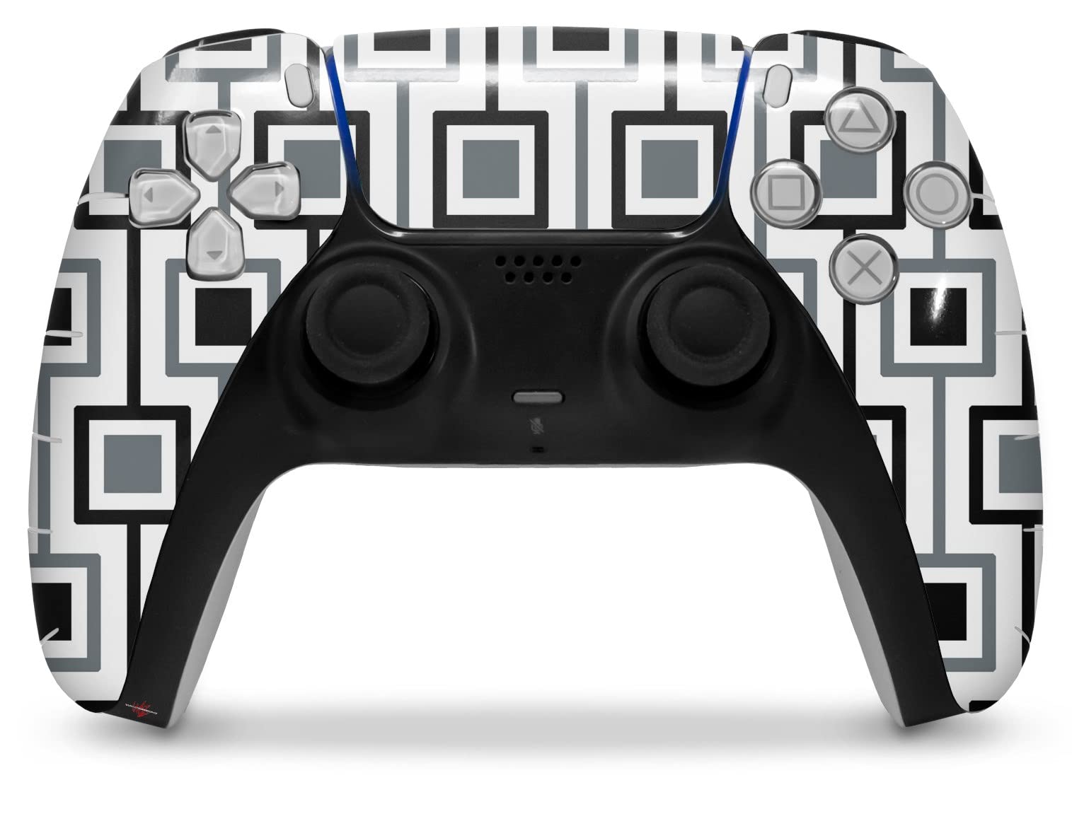 PS5 DualSense Controller Skin Wrap - Squares Design for Gaming & Protection