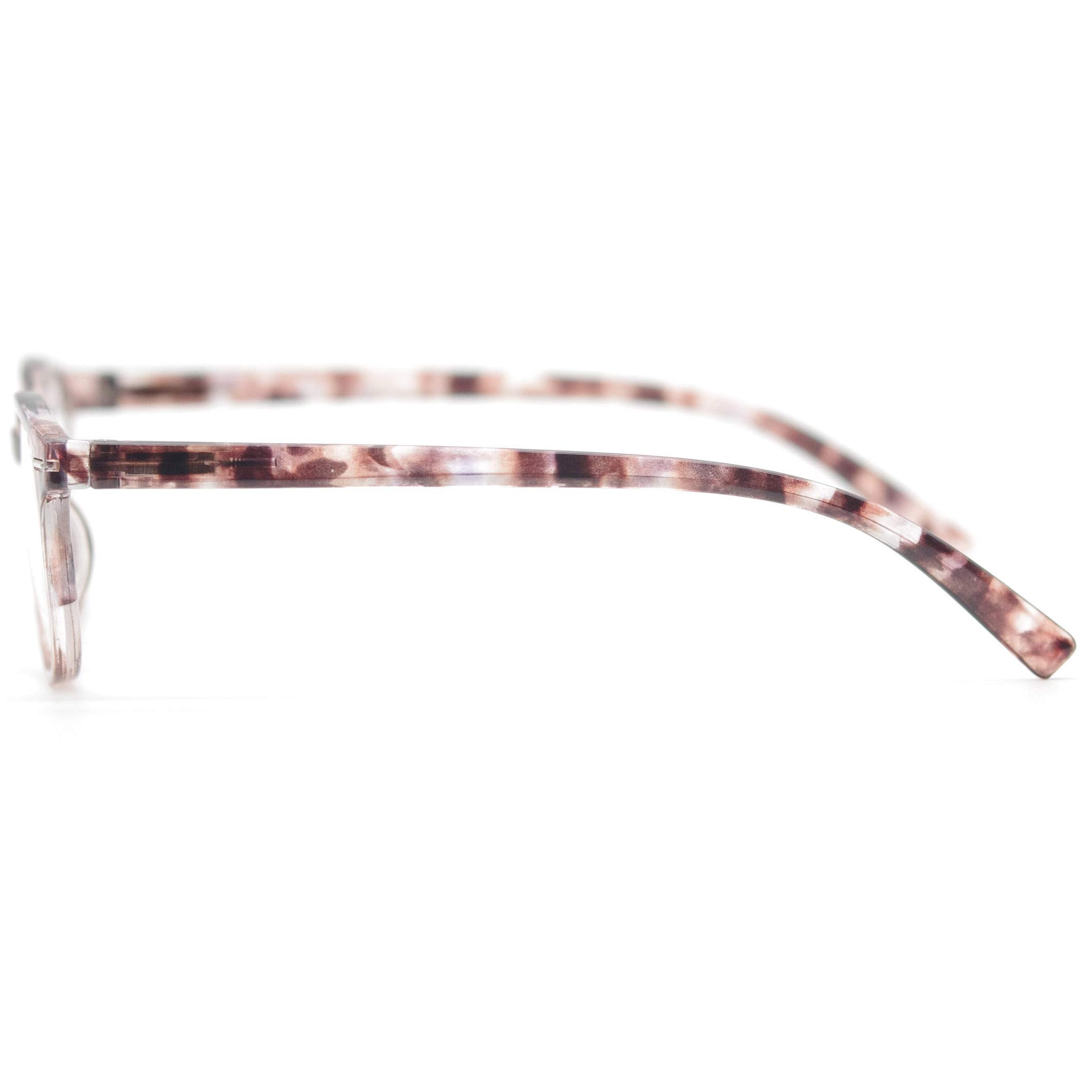 Stylish Round Reading Glasses for Men & Women - 3 Pairs with Spring Hinge (+3.00 Magnification) - Perfect for Reading Books, Using Phones & Working on Computers