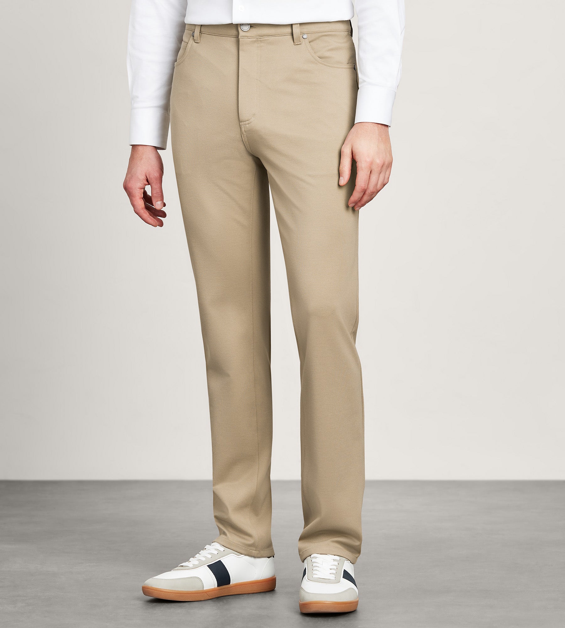 Modern Fit 4-Way Stretch 5 Pocket Pants for Men - Comfortable Work Pants & Casual Wear - Perfect for Office, Travel & Outdoor Activities