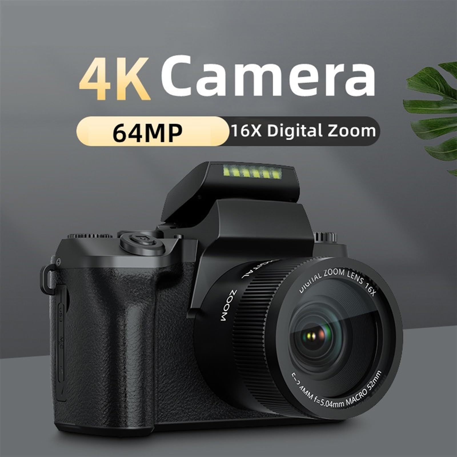 64MP DSLR Digital Camera with Auto Focus & 4K Video - 4